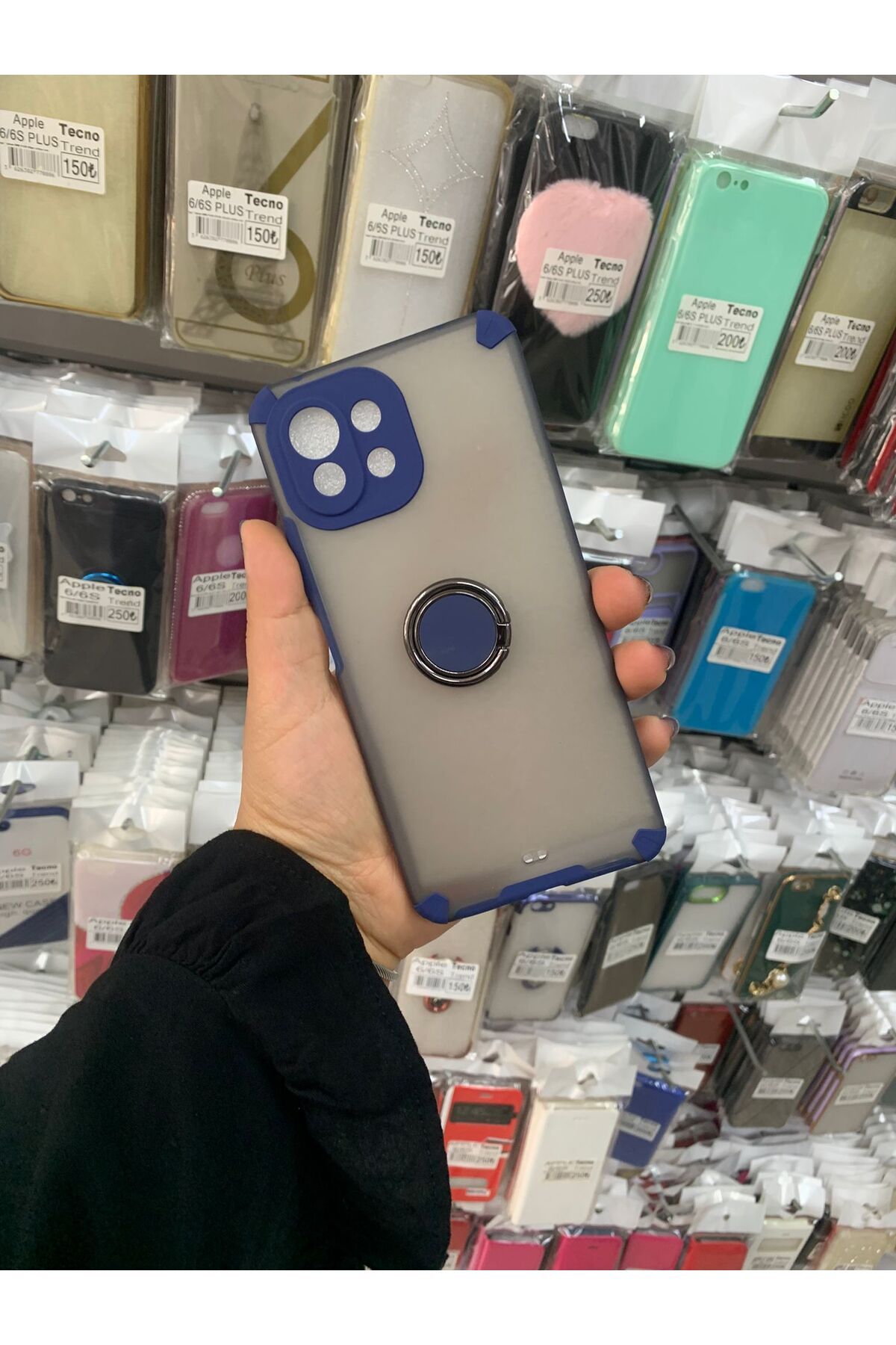 TECNOTREND Xiaomi Mi 11 Lite Kılıf Magnetic Ring Cover & Case Silikon kılıf