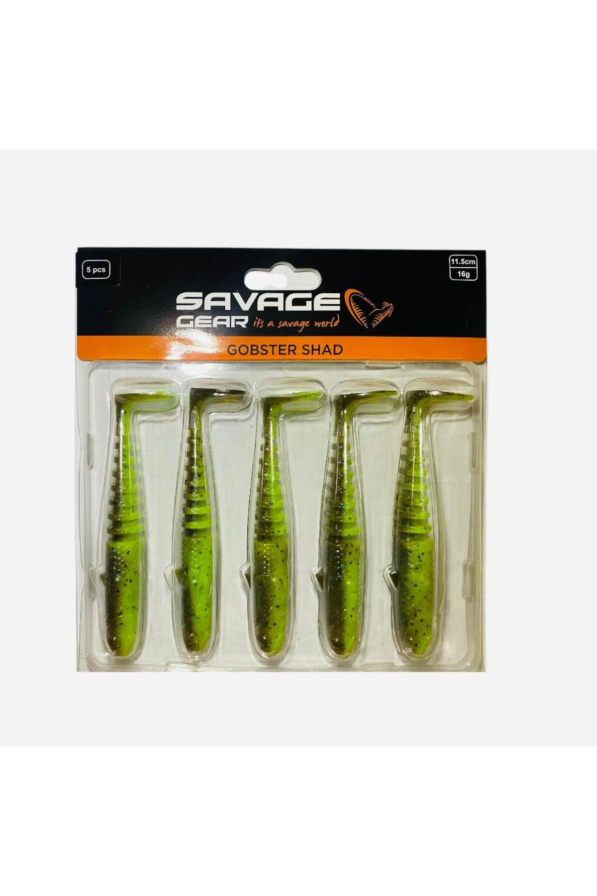 Savage Gear Gobster Shad 11.5cm 16gr Silikon Yapay Yem Chartreuse pumpkin