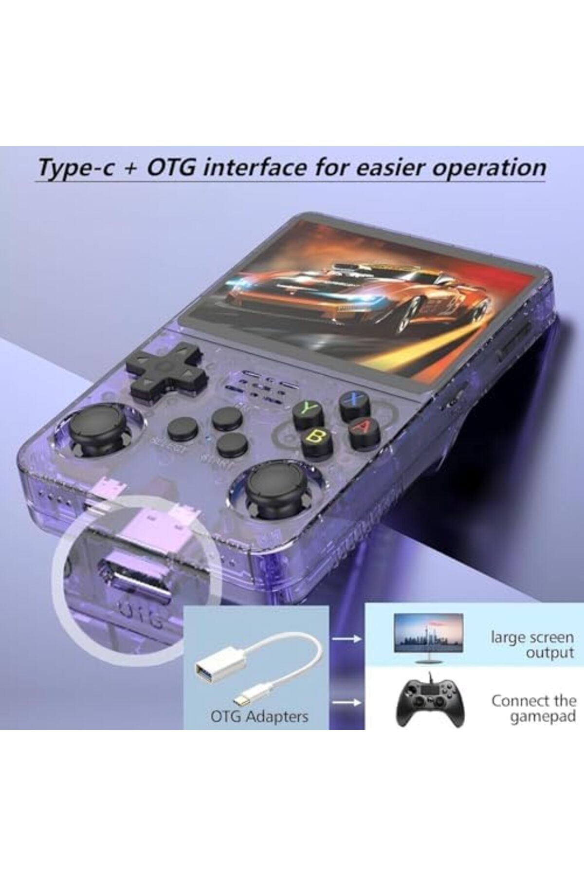 R36S-Retro Handheld Gaming Console with 64G Cards, Portable Retro Game Consoles Linux Gaming System 7