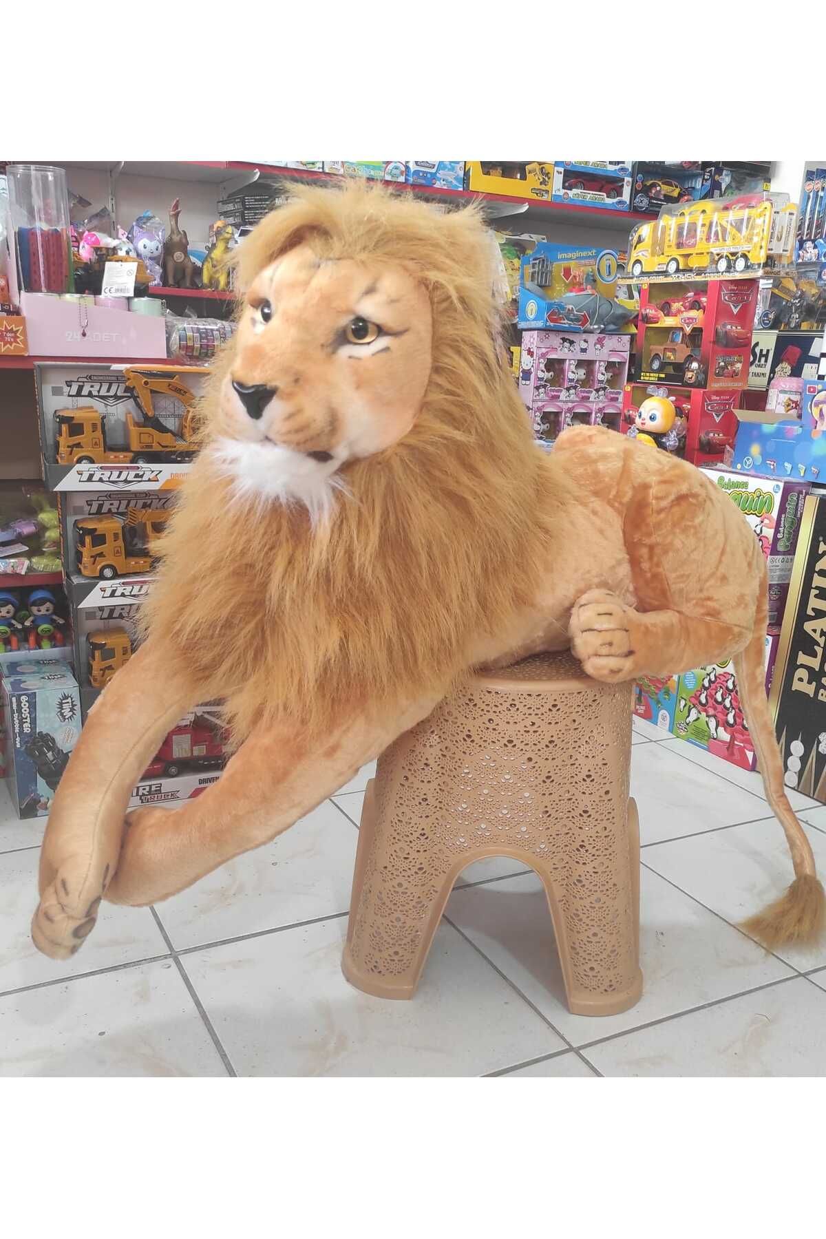 berattoys peluş aslan 120 cm dev boy aslan hediyelik peluş oyuncak aslan