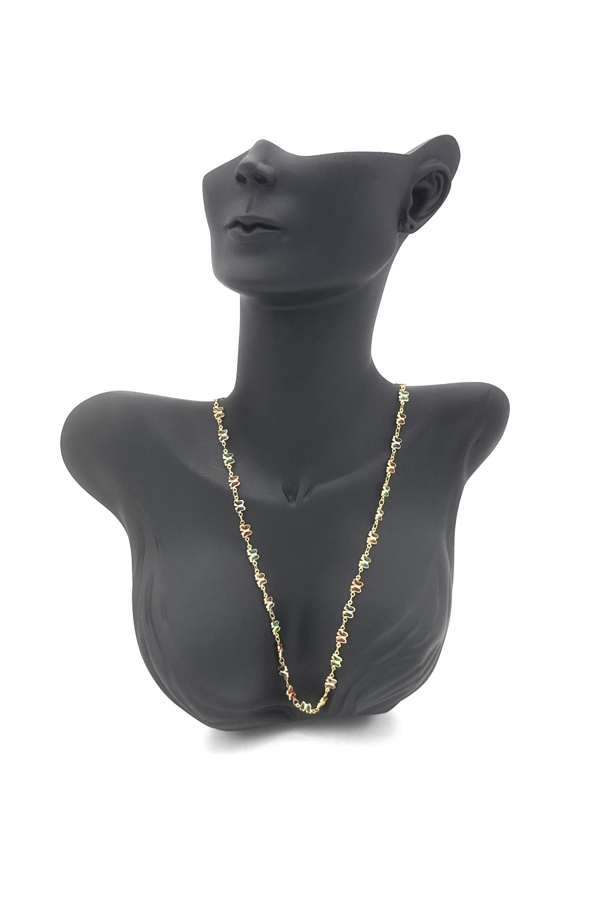 ELİOSA Gold (Stainless steel) Kararmaz Y Kelebek Detay Çelik Kolye