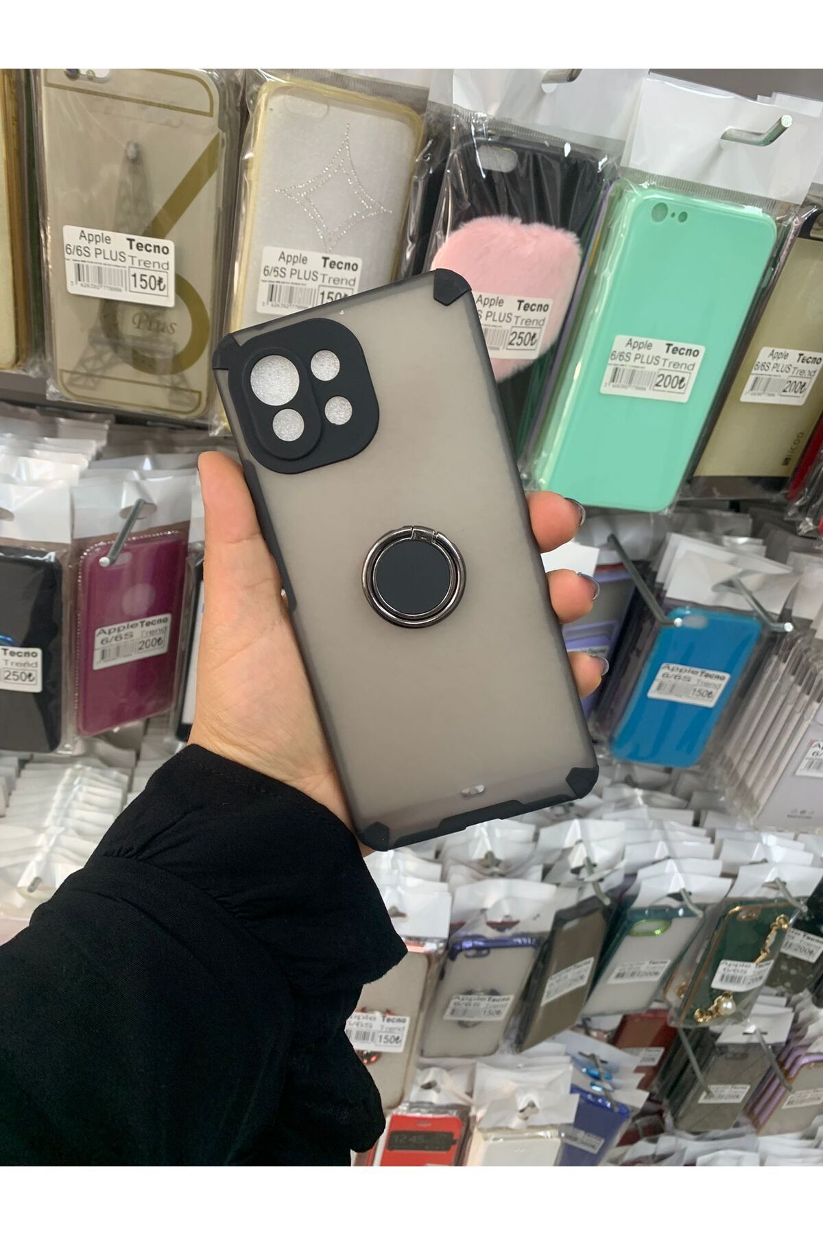 TECNOTREND Xiaomi Mi 11 Lite Kılıf Magnetic Ring Cover & Case Silikon kılıf