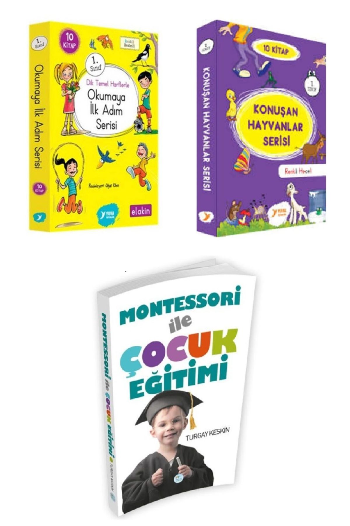 Mavi Çatı Yayınları Yuva Yayınları 1. Sınıf Seti Konuşan Hayvanlar Serisi + Okumaya Ilk Adım Serisi (3 Kitap Set)