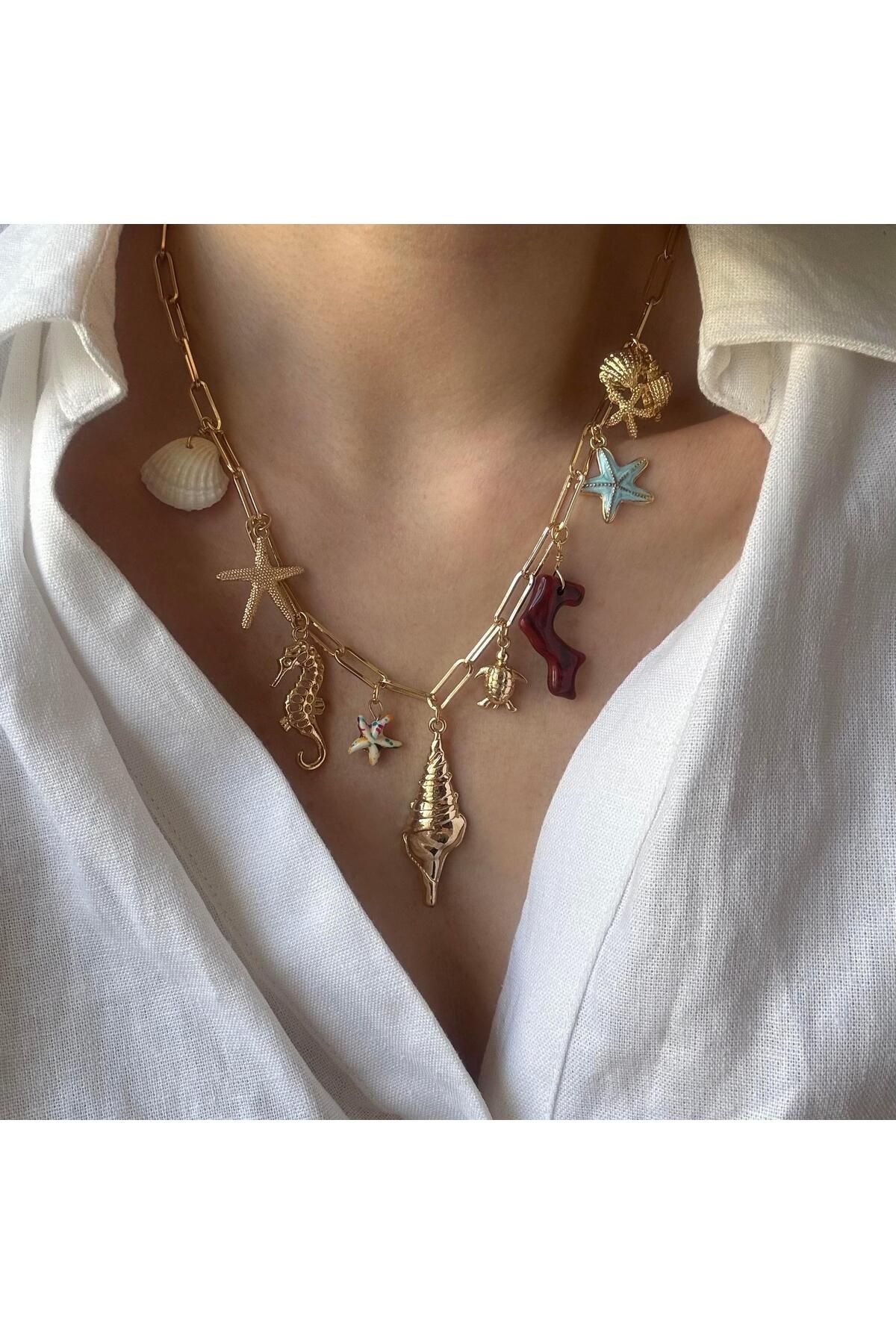 Venus Design Çelik Deniz Charm Kolye