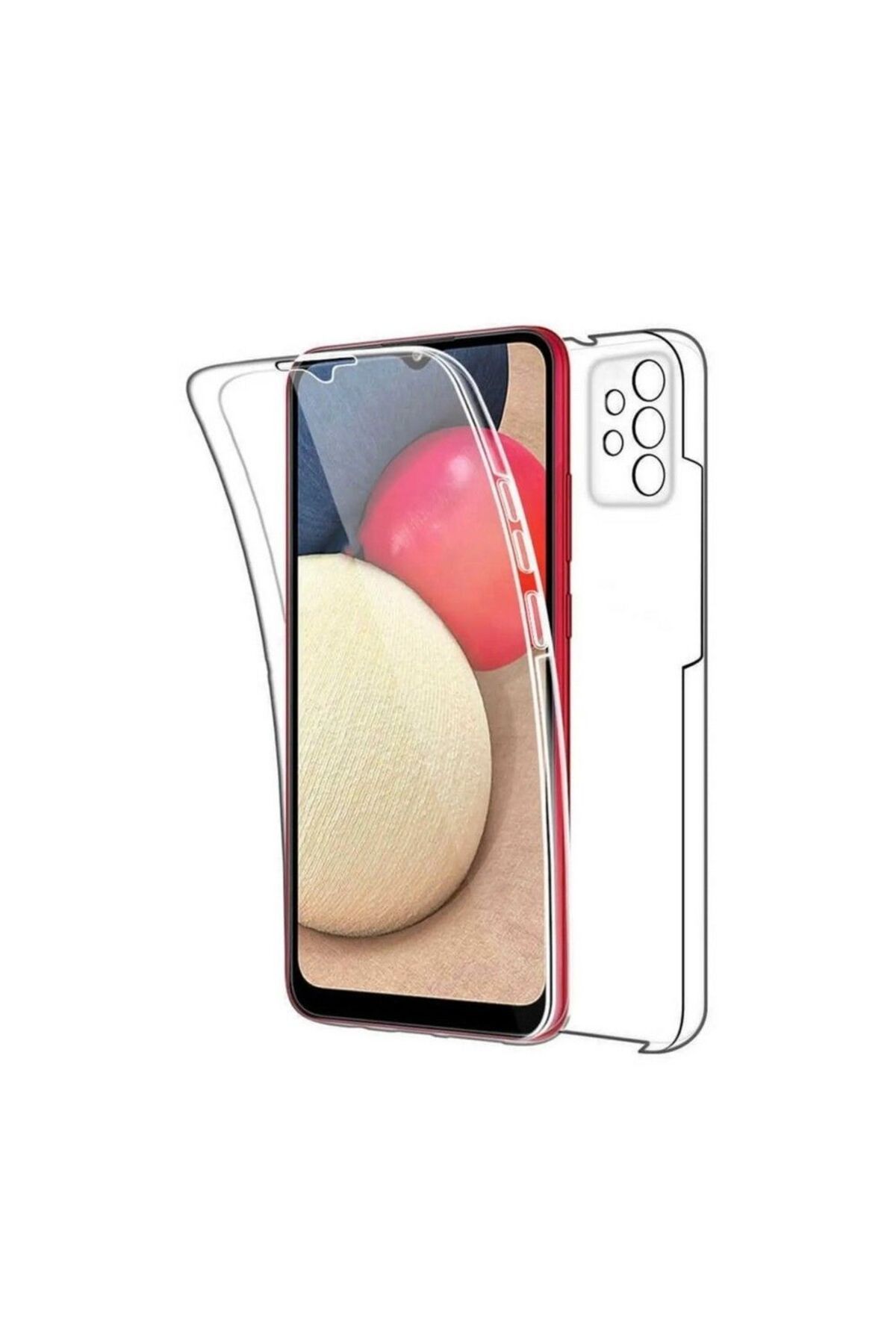KılıfShop Samsung Galaxy Note 10 Lite (A81) uyumlu Kılıf Ön Arka 360 Koruma Arka Sert Mika Ön Silikn