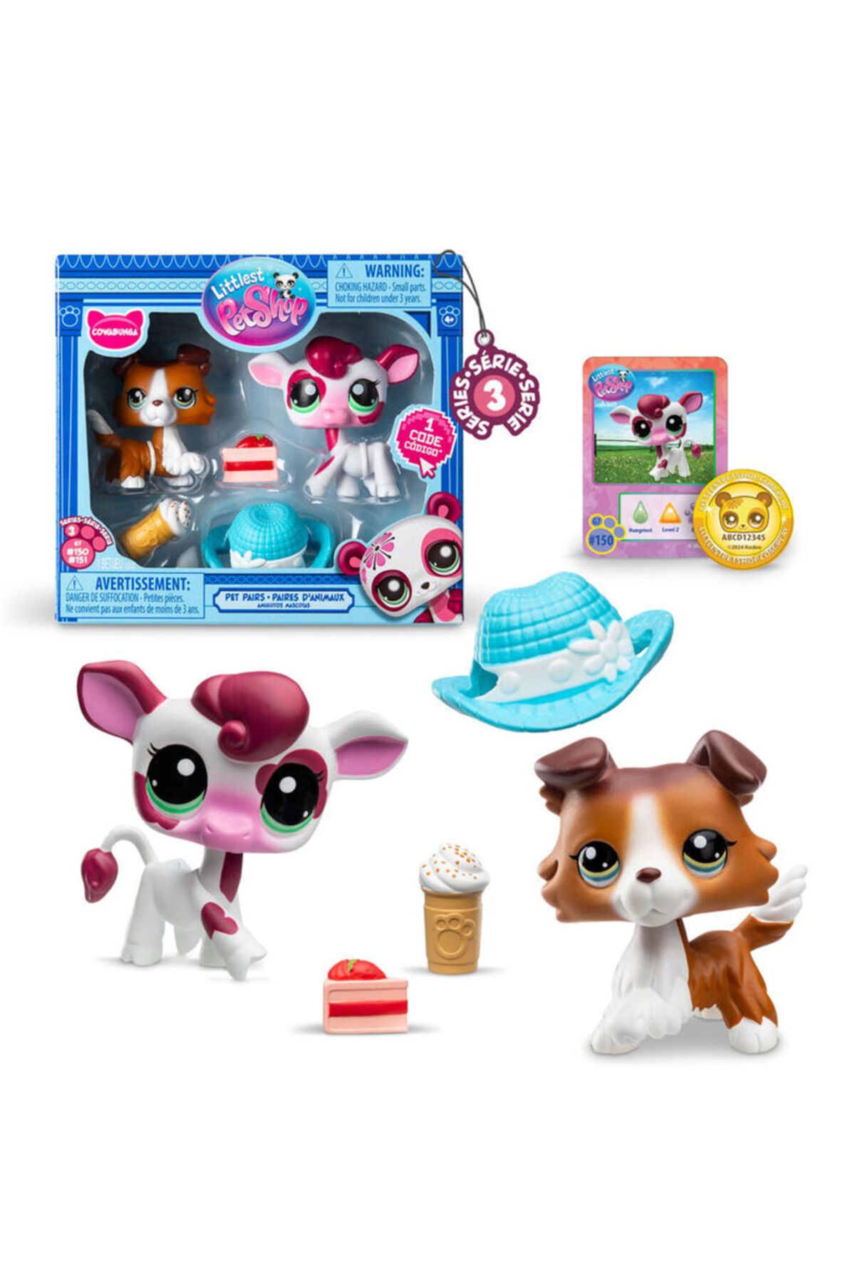 PREFTOYS Littlest Pet Shop - Pet Pairs 2-Pack Cowabunga ORİJİNAL BARKODLU