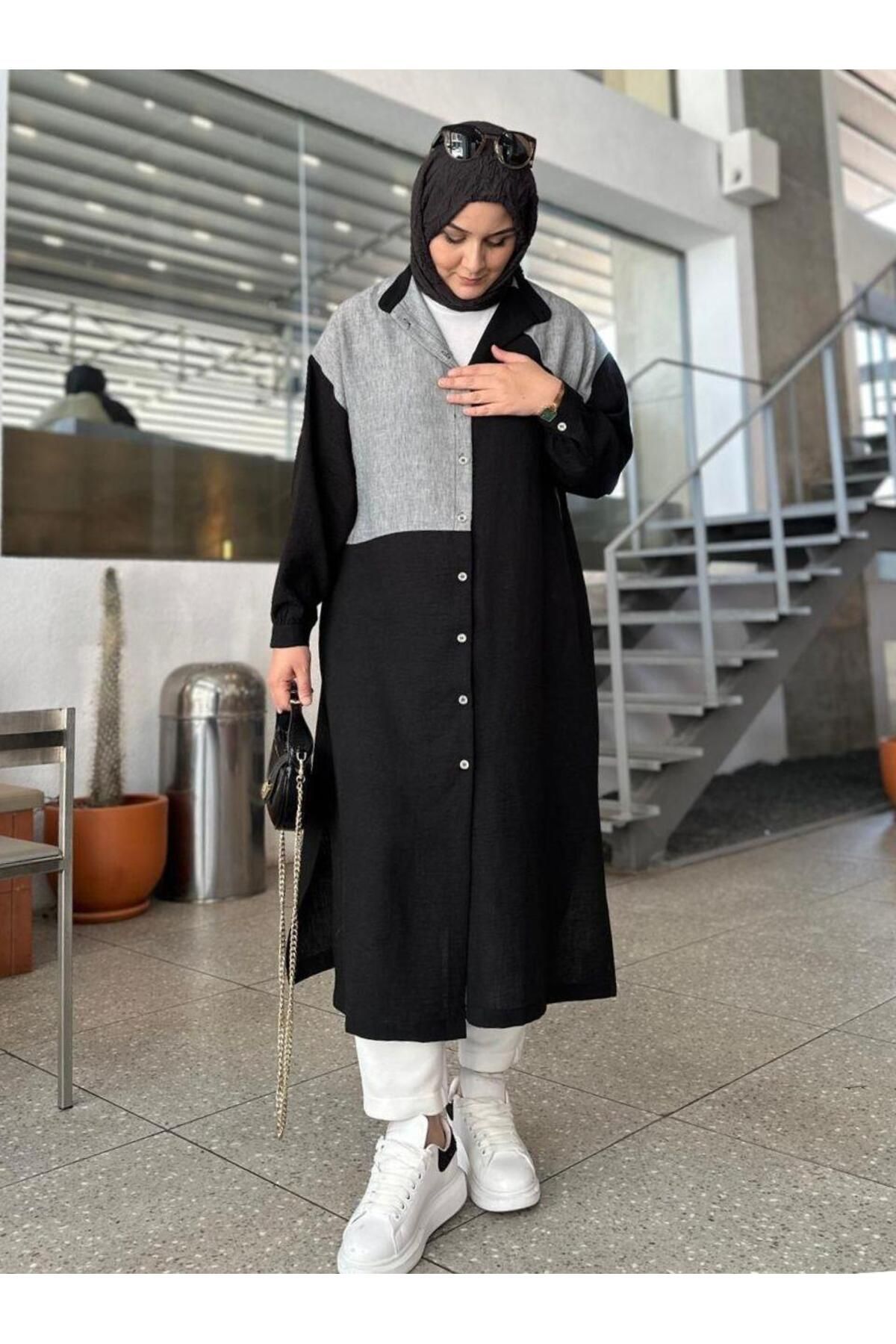 Berika YILDIRIM YAMALI GÖMLEK SİYAH