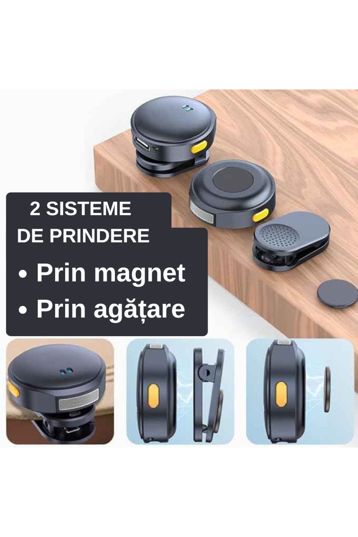 Smartio-Set of 2 Smartio Lavalier Microphones with charging case and double clamping system 2