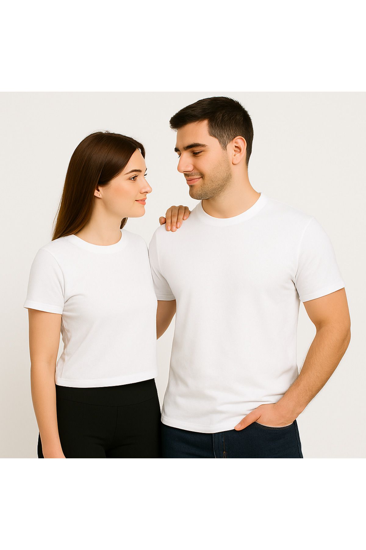 headwear Beyaz Unisex Avrupa Kalıp Tişört | %100 Pamuk, Modern Tasarım, Rahat Kesim