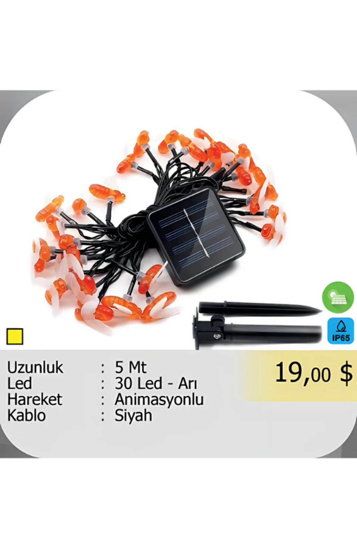 ELKHOUSE ElektrikHouse LED Peri Işığı 30 Led - Arı Animasyonlu - 5 Metre