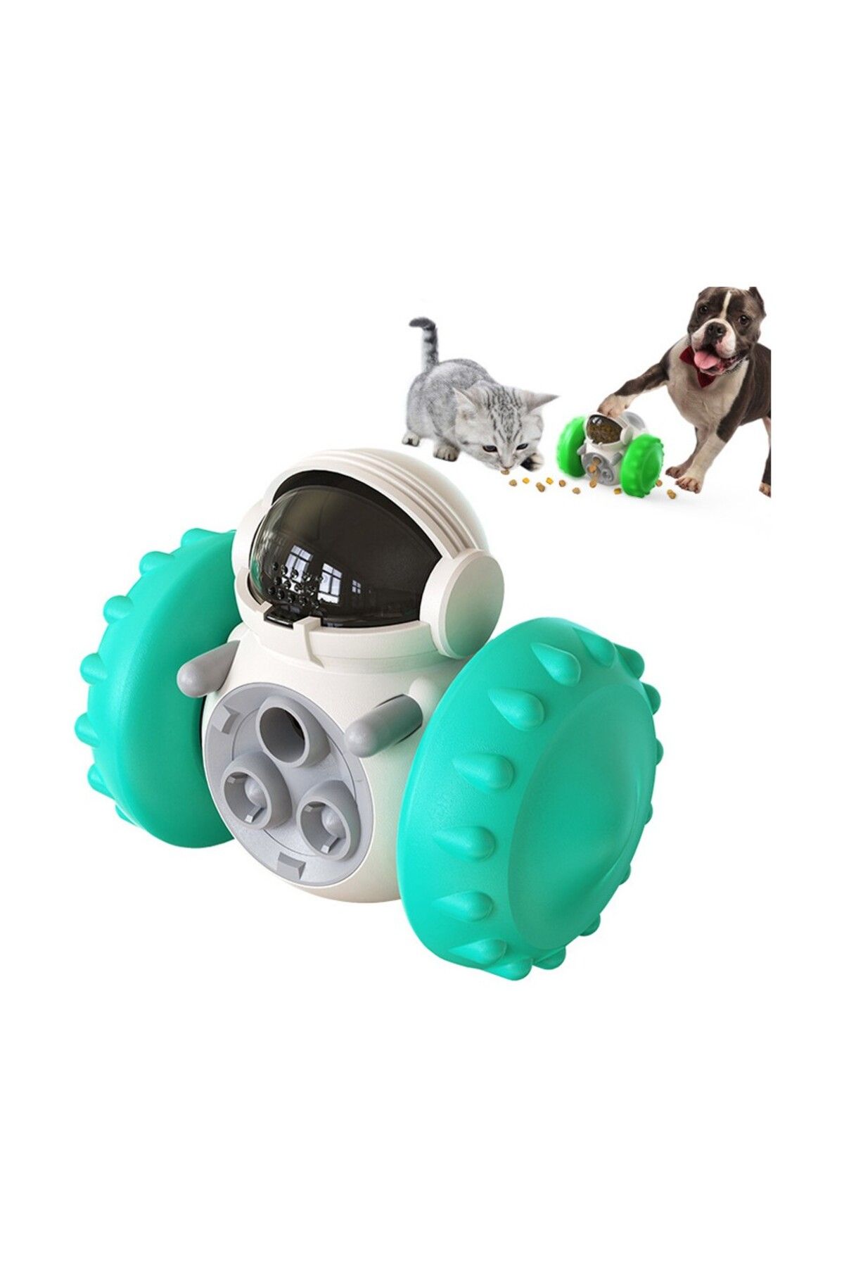 Yabigel Robot Köpek UFO İnteraktif Mama Dağıtan Akıllı Robot Oyuncak Evcil Hayvan Mama Kabı