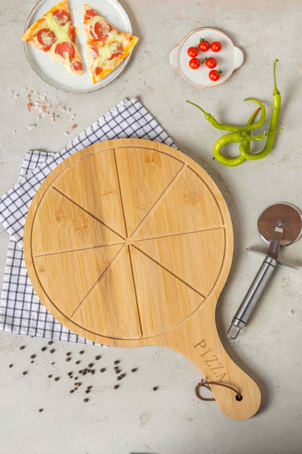 FH finehome Noli Bambu Pizza Sunum Tahtası