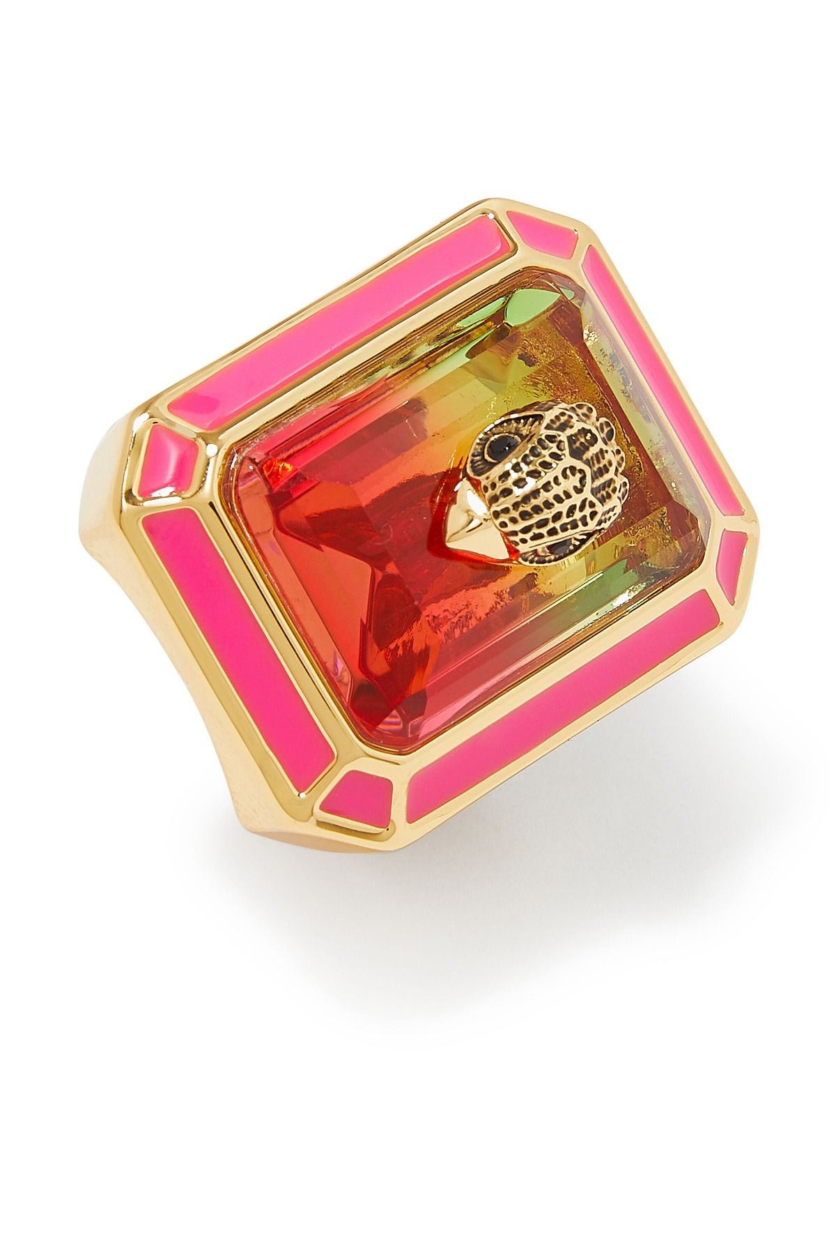 Kurt Geiger Enamel Cocktail Yüzük, Renkli Mineli ve Şık