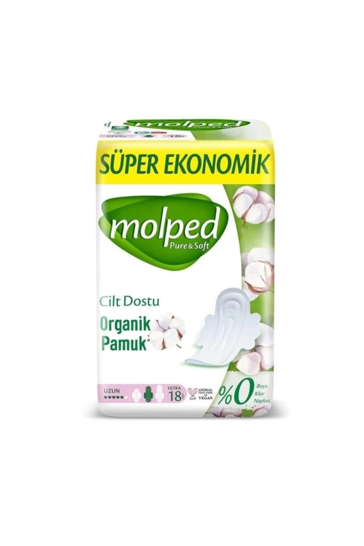 TWOX Molped Pure&Soft Ped Uzun Süper Eko 18 Adet