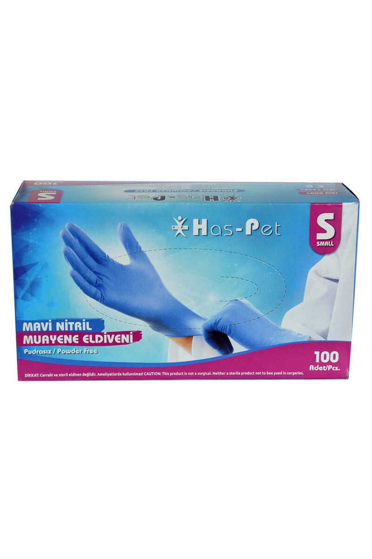 Modafiks Pudrasız Mavi Nitril Eldiven Küçük Boy (S) 100 Lü Paket