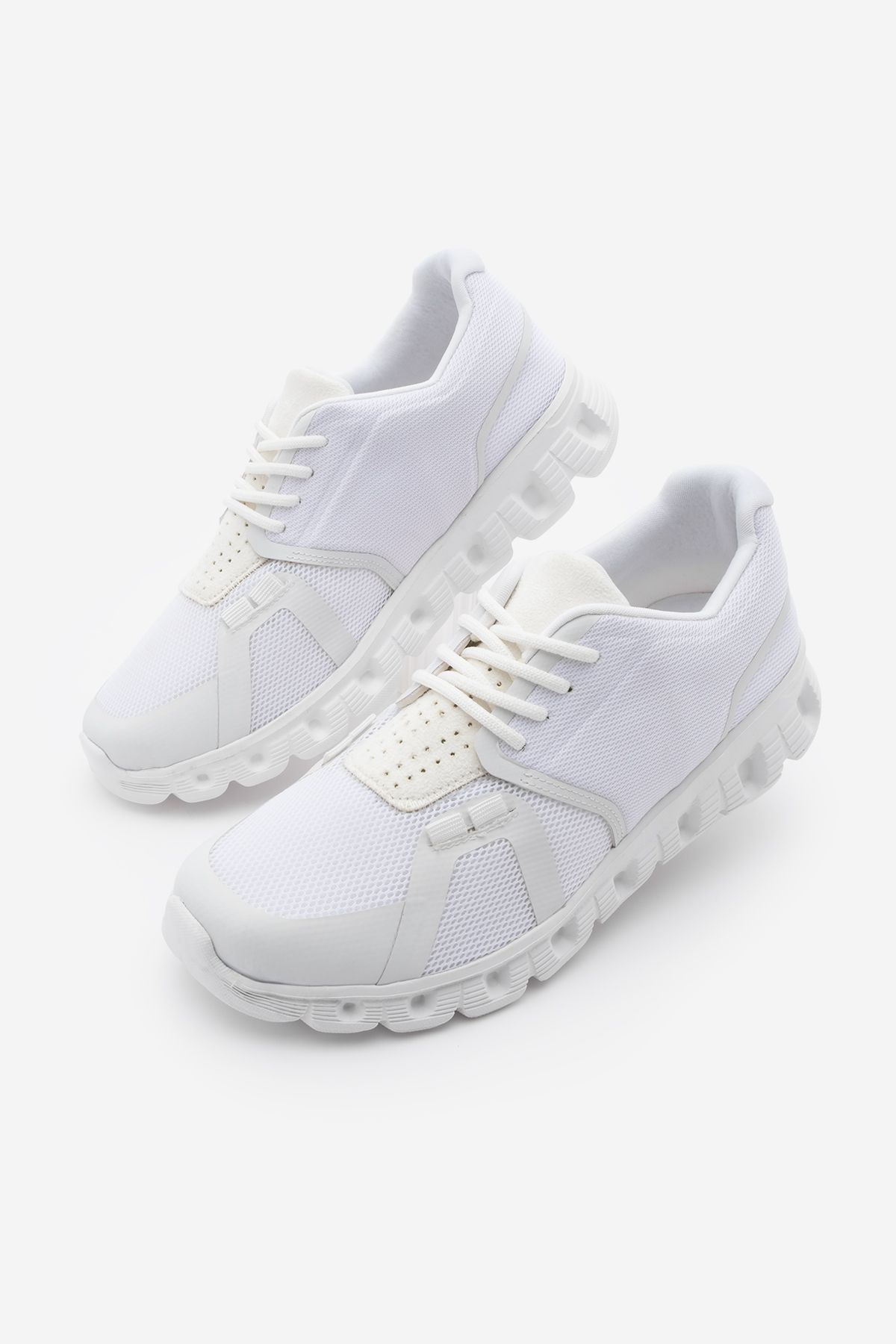 Marjin Kadın Sneaker Eva Taban Örgü Triko Koşu Ve Yürüyüş Spor Ayakkabı Renvis Beyaz
