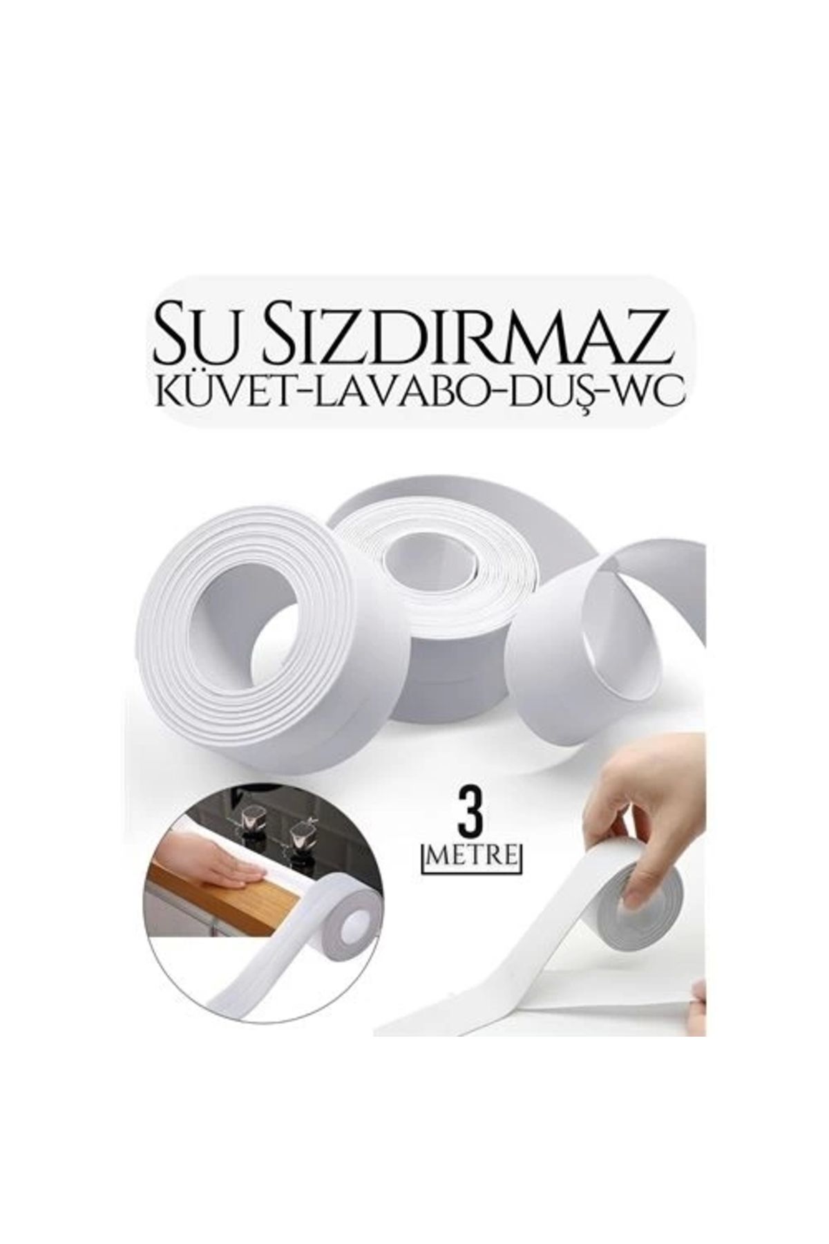 İnnMerry ModaCar Su Geçirmez Küvet Lavabo Duş Bandı 3 Metre Flexia Design