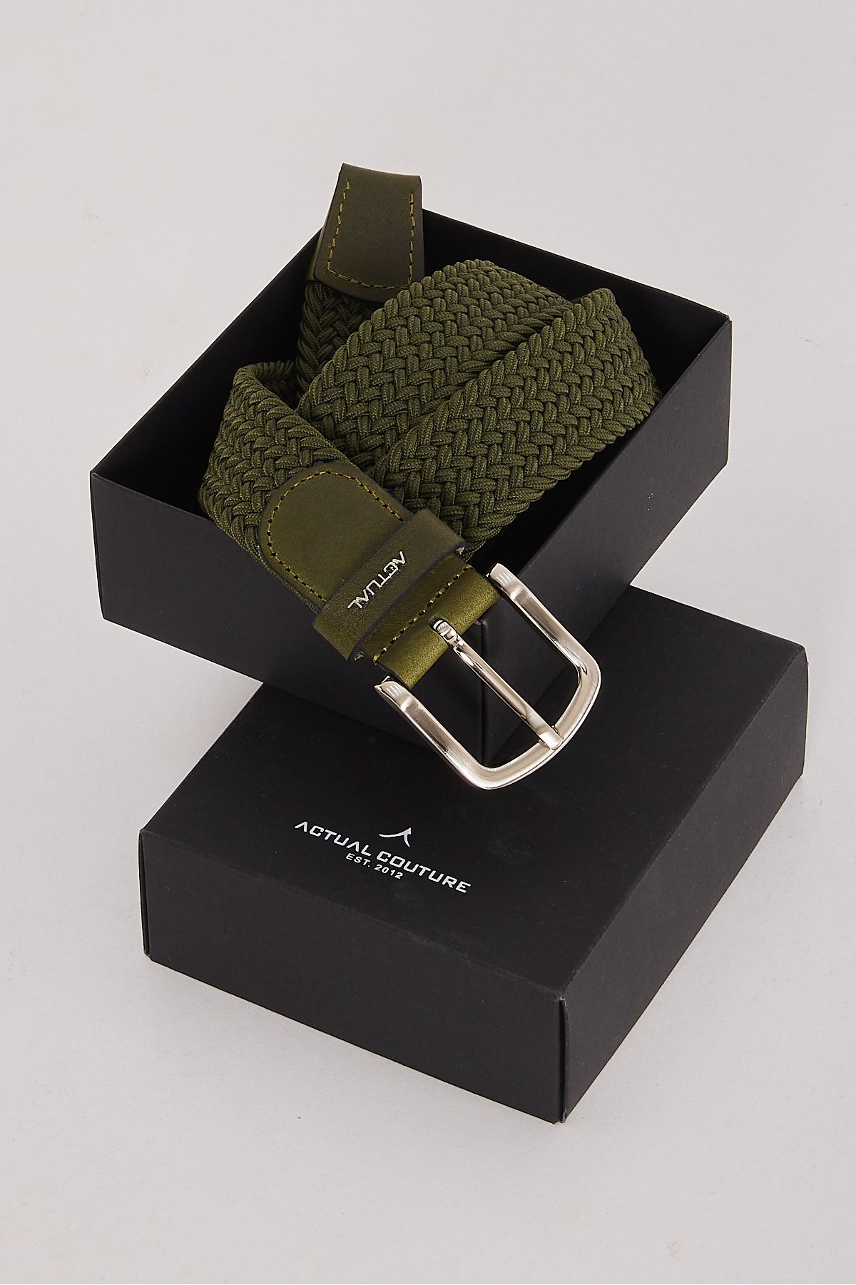 ACTUAL Desenli Elastic Kemer 3005 Haki