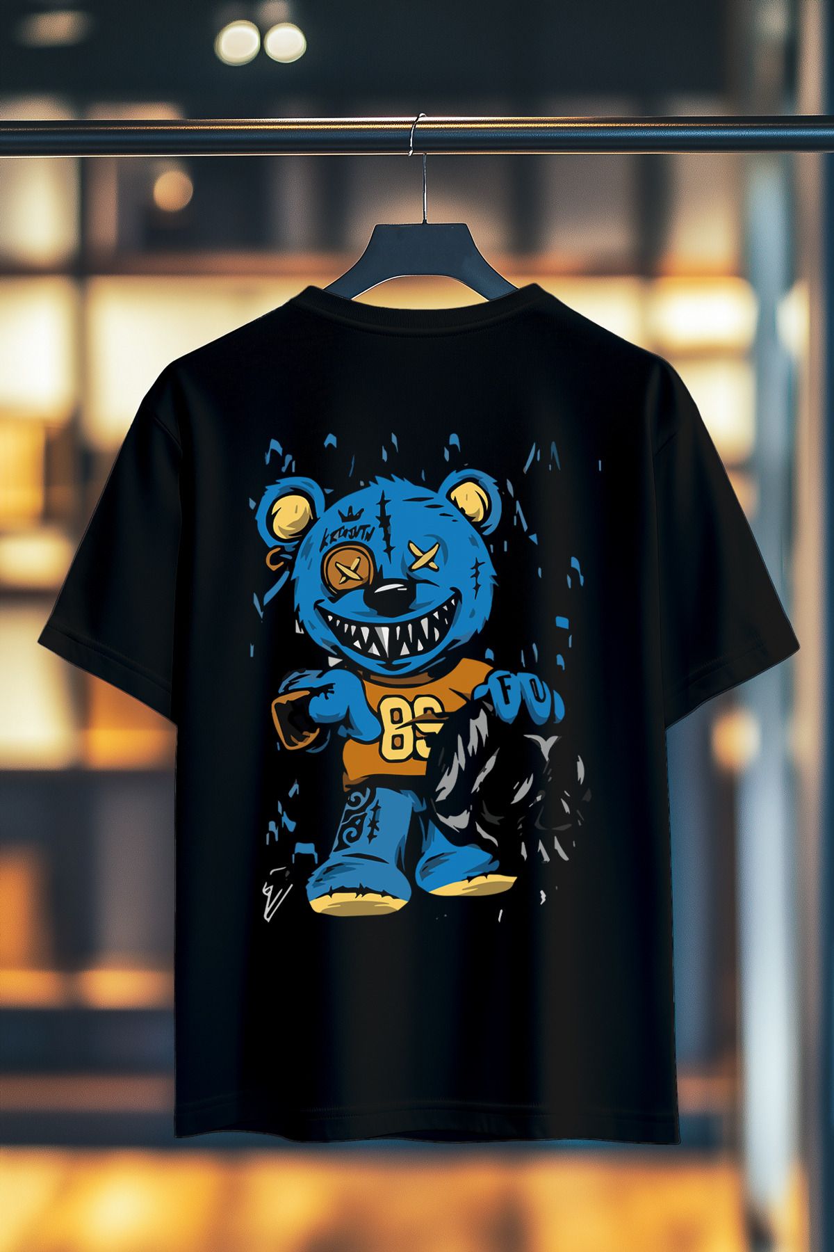 BookOrBook Cheerful Clown %100 Pamuk Premium Kalite Sırt Baskılı T-Shirt