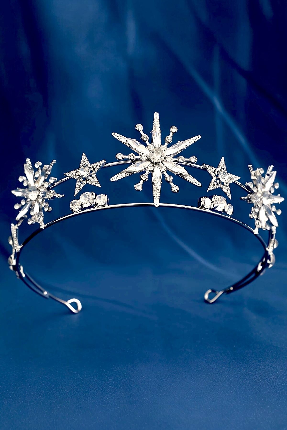 Pinty Design Kristal Zirkon Taşlı Gelin Tacı