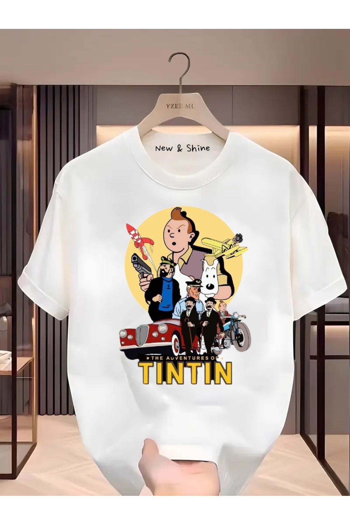 New Shine Tenten Baskılı Oversize T-Shirt