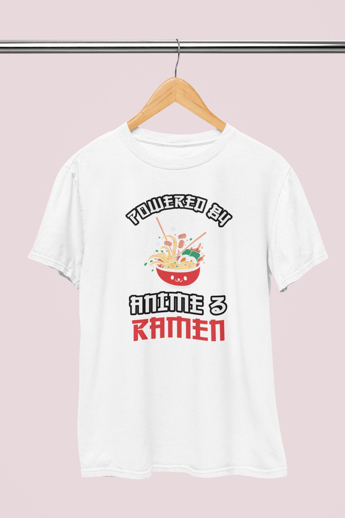 giftkonsept Powered By Anime & Ramen Anime Hediyelik %100 Pamuklu Regular Beyaz Tişört