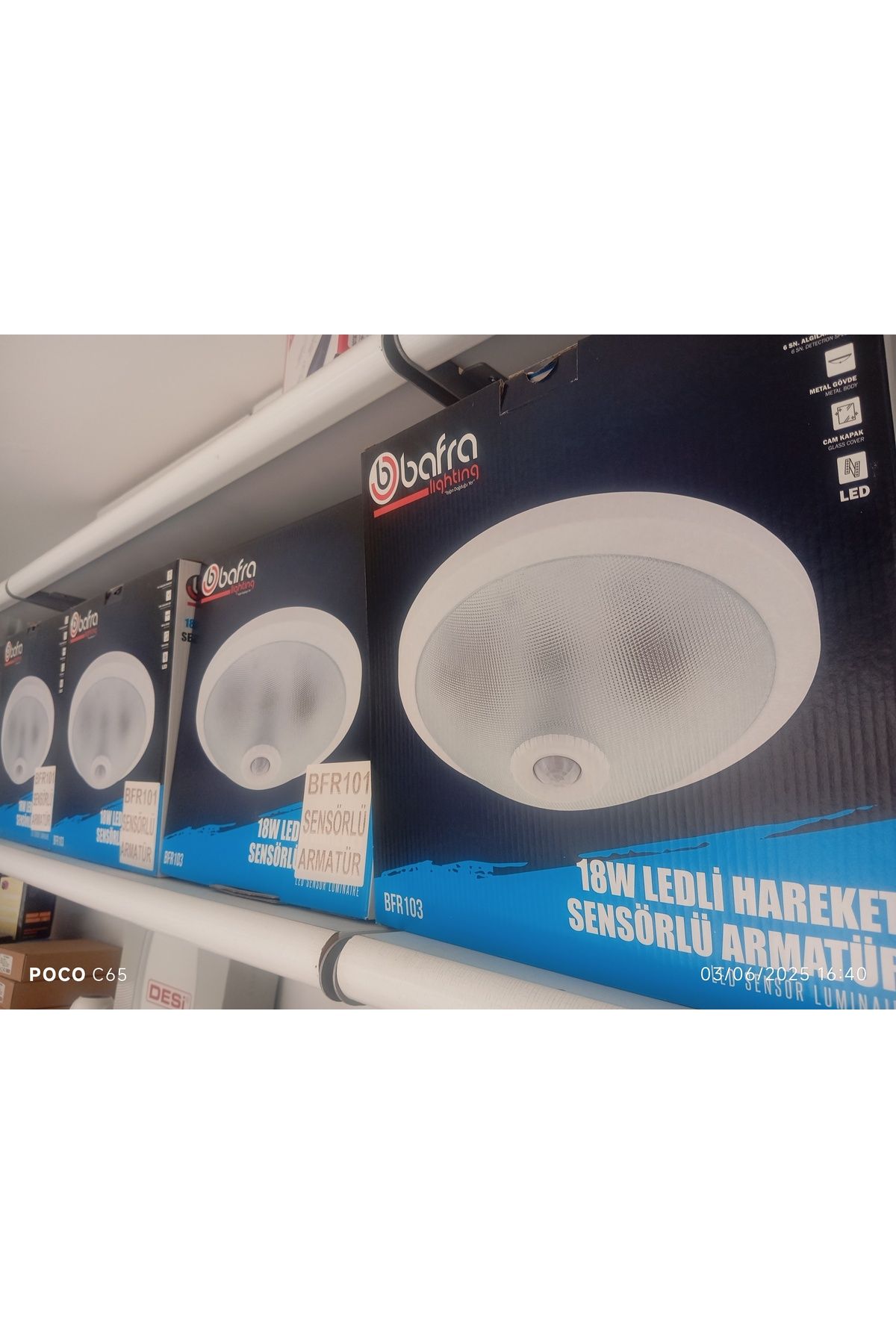 Bafra Sensörlü tavan armatür