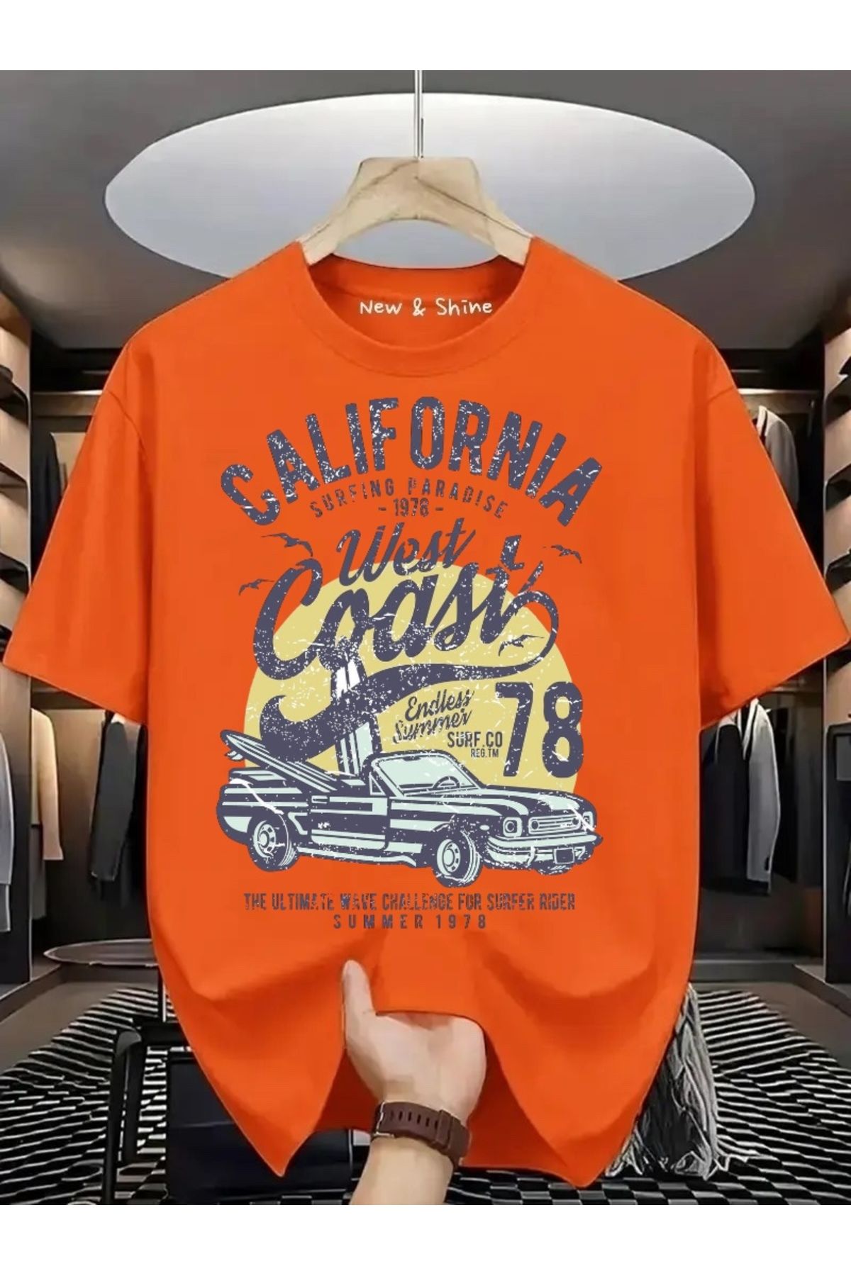 New Shine California Baskılı Oversize T-Shirt