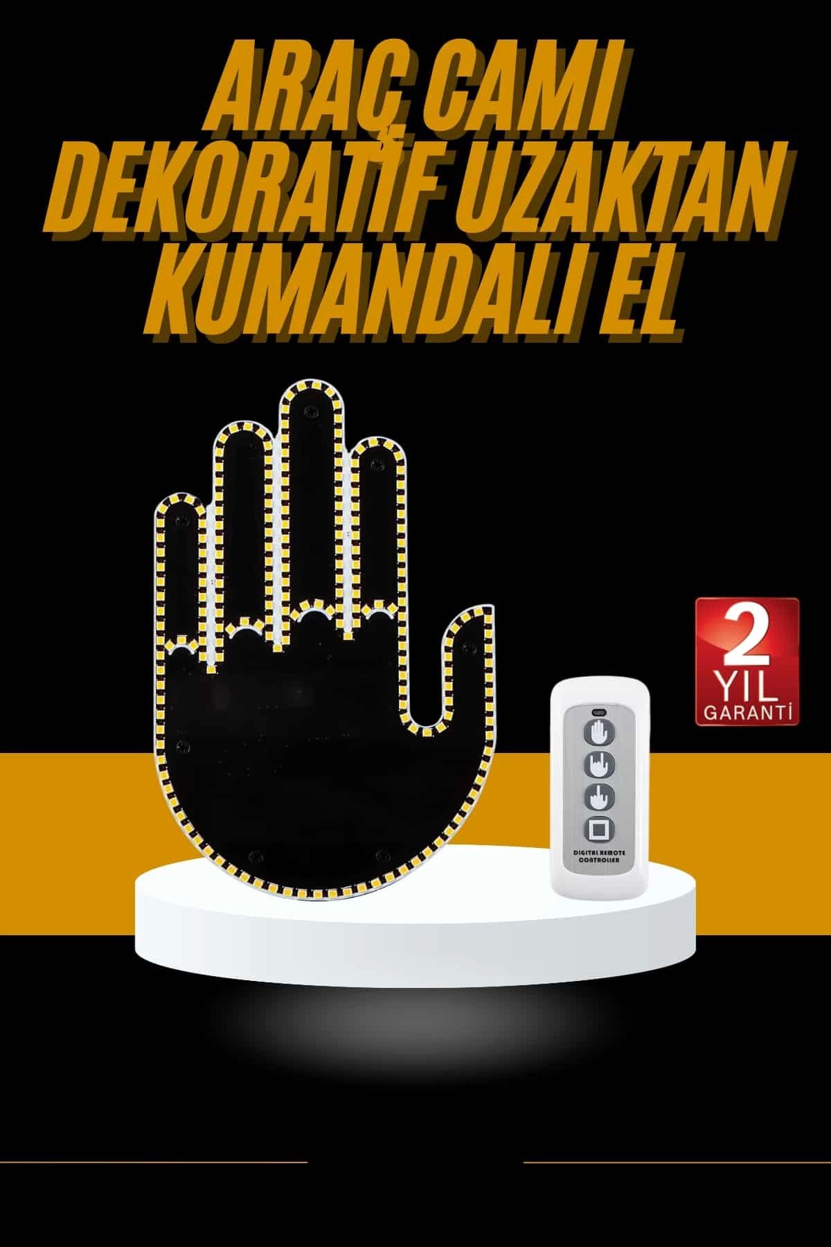 MT29 GİYİM Uzaktan Kumandalı Araba Parmak Hareketi Işığı Parmak Işığı LED Araba Arka Pencere