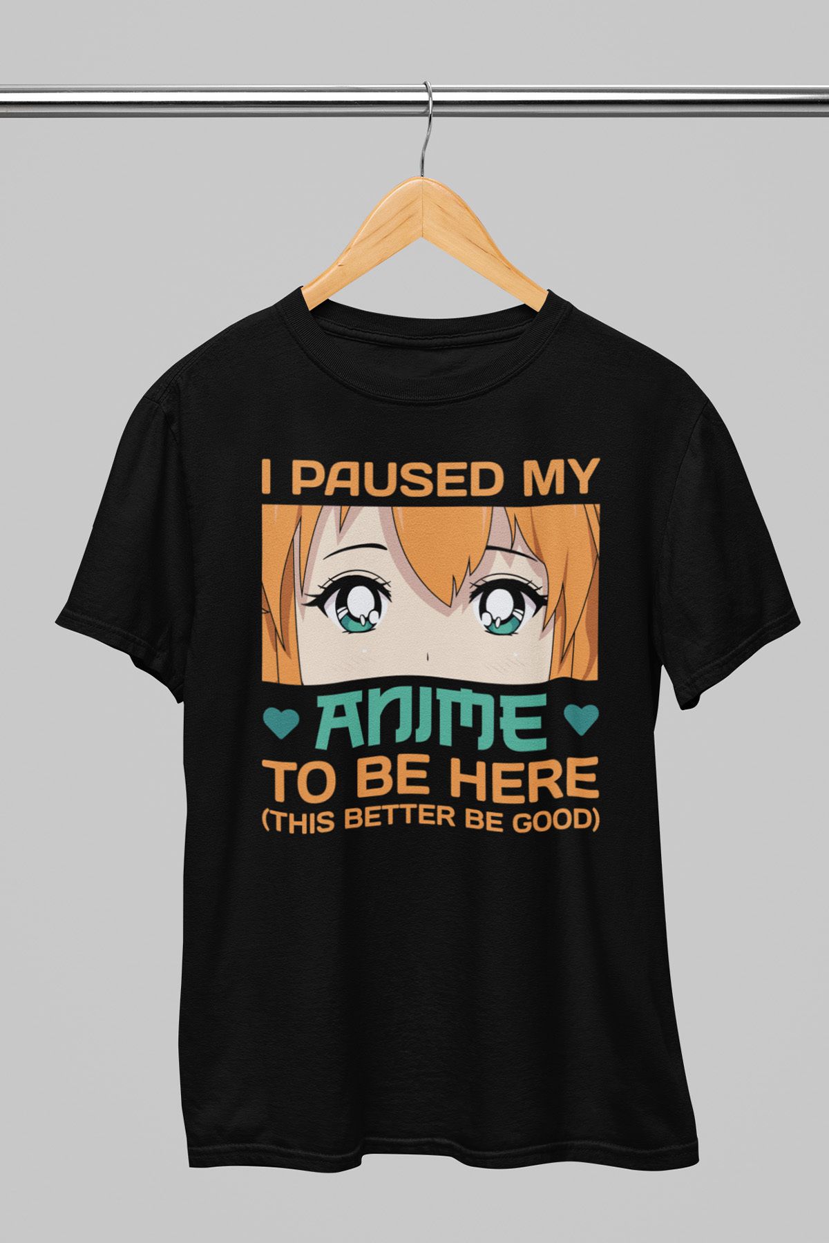 giftkonsept Anime This Better Be Good Anime Hediyelik %100 Pamuklu Regular Siyah Tişört