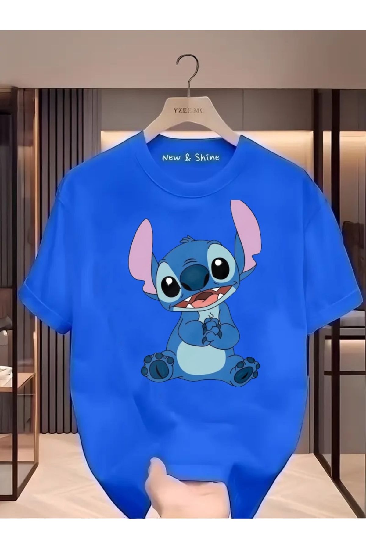 New Shine Stitch Baskılı Oversize T-Shirt