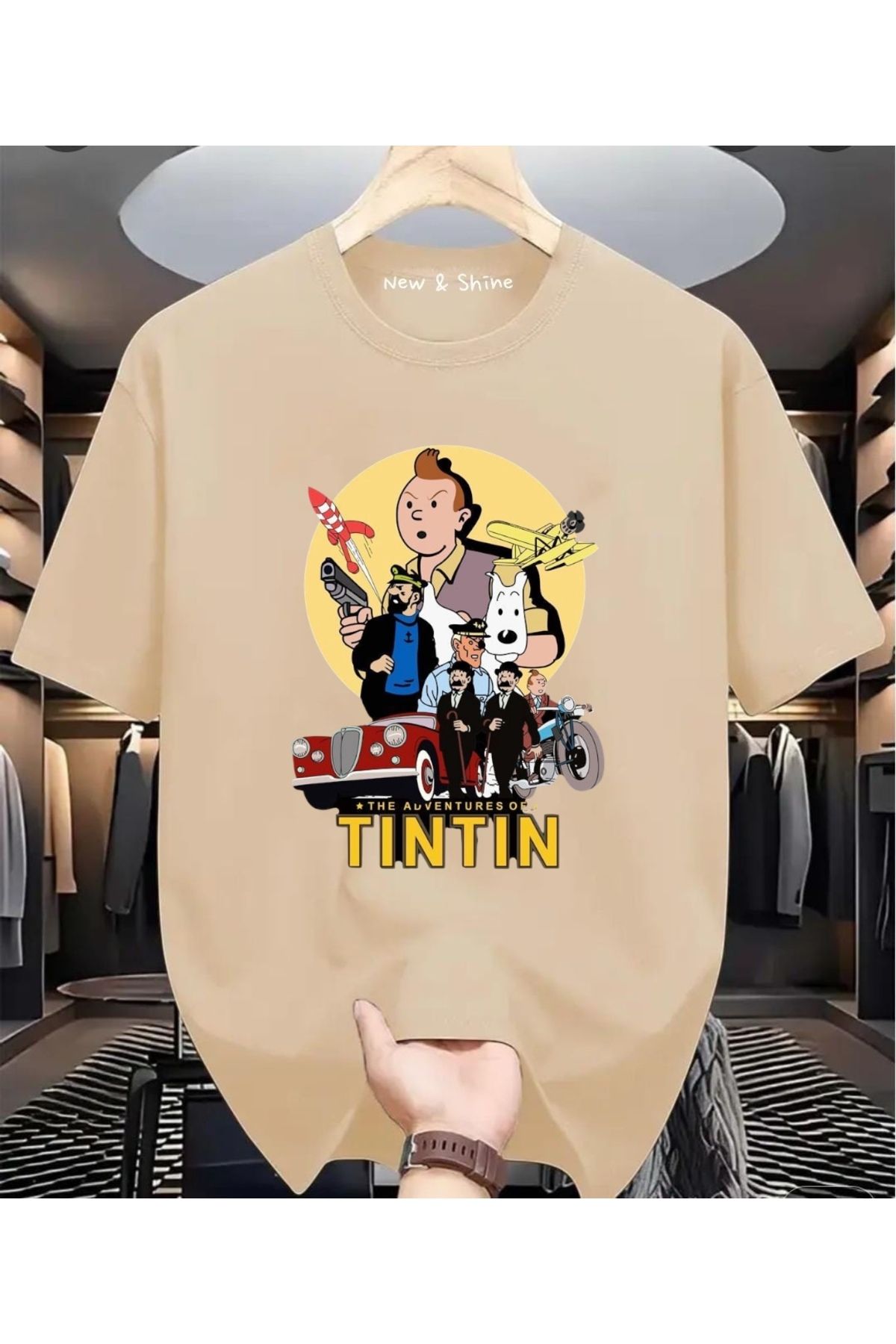 New Shine Tenten Baskılı Oversize T-Shirt