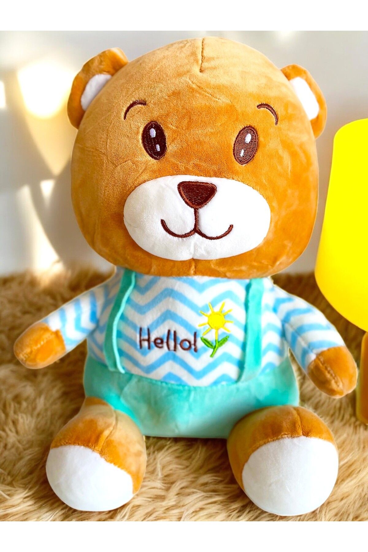 PoppyPlays Bebek Ayı Peluş Oyuncak Hello 40CM Yumuşacık Tatlı - Pofuduk Hediyem