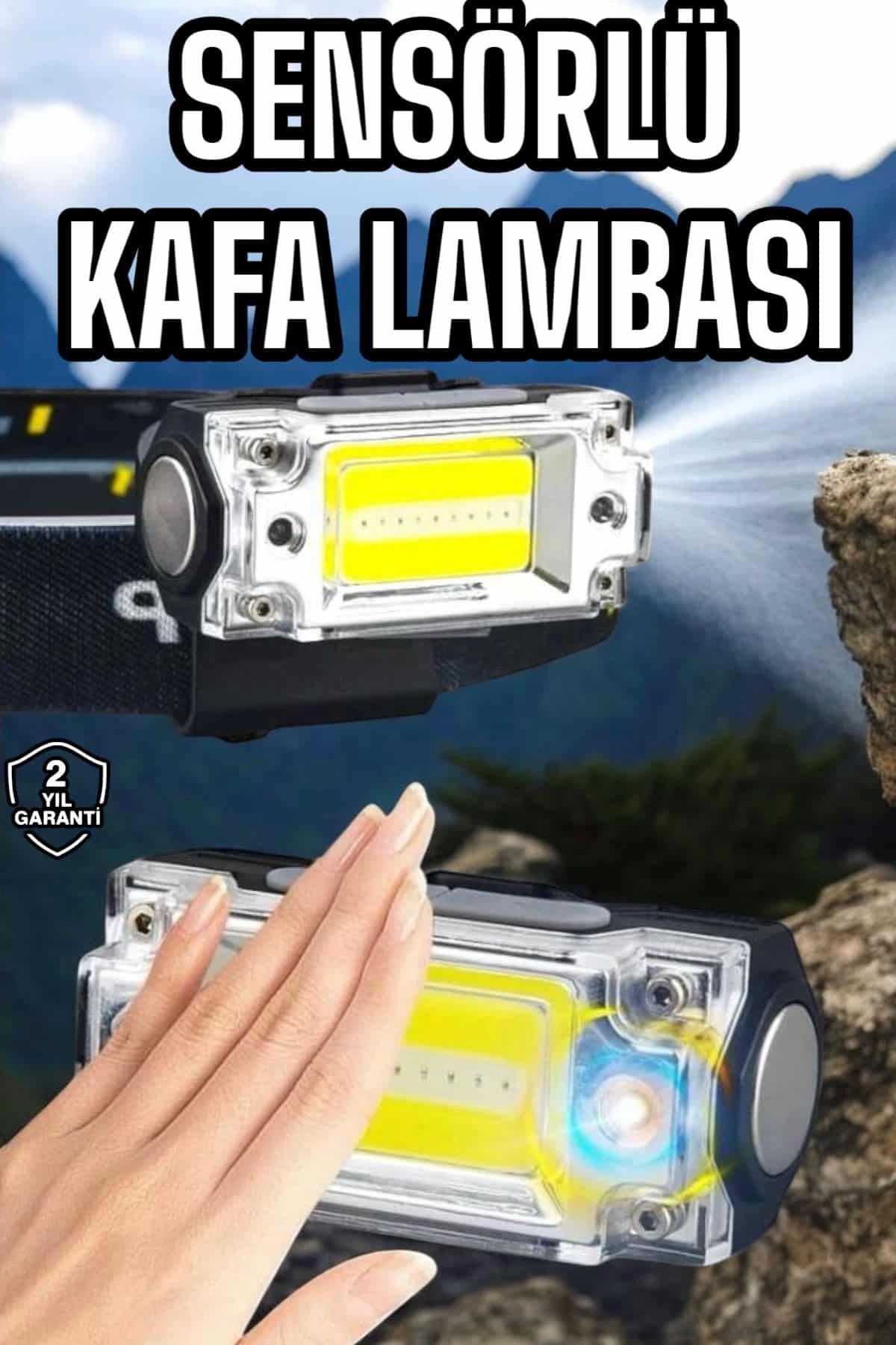 Heez Şarjlı Kafa Feneri Suya Dayanıklı Ayarlanabilir Kamp Feneri