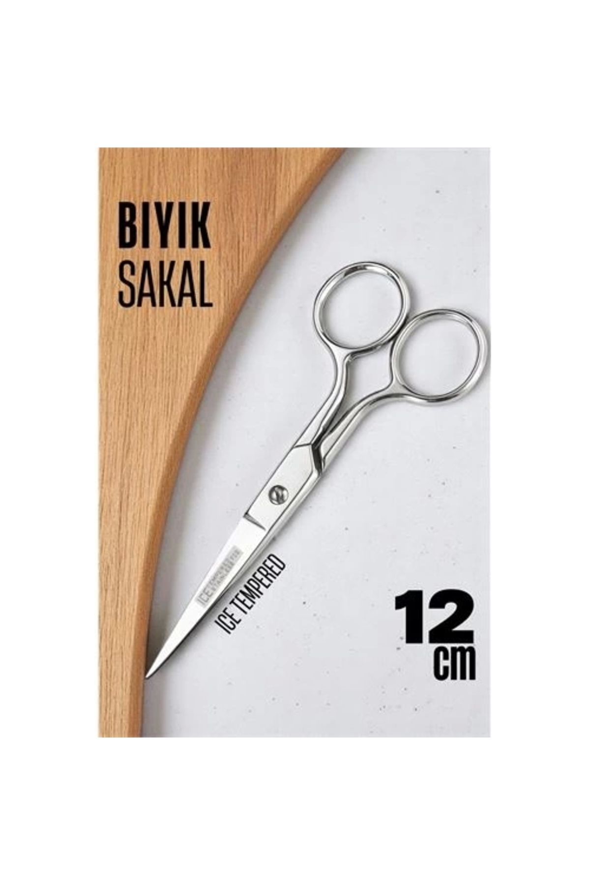 İnnMerry ModaCar Ice Tempered 702 Bıyık Makası - Bıyık Sakal Düzeltme Makası Kuaför Makası 12 cm