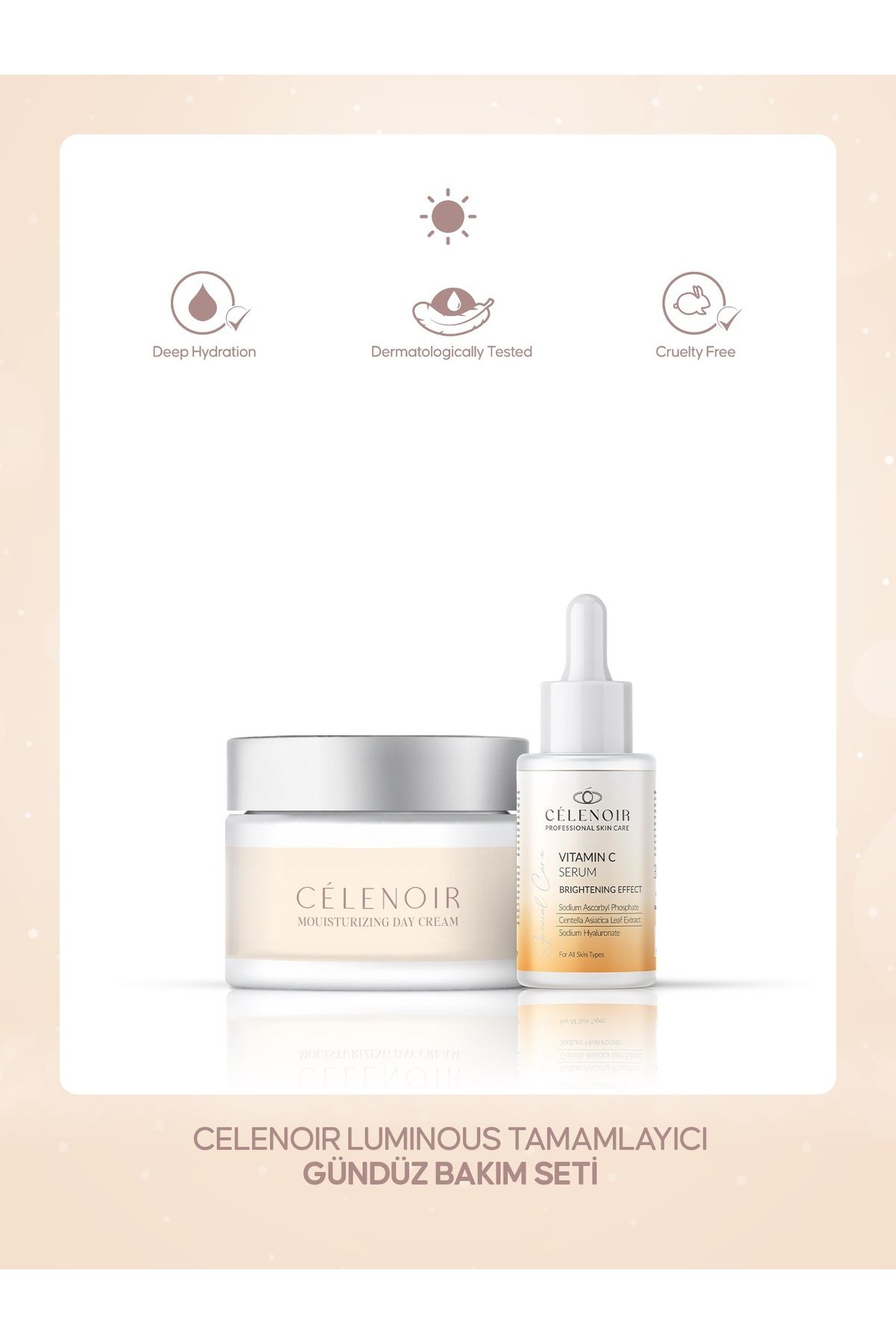 Celenoir Gündüz Bakım Kremi | Vitamin C Serum ile Tamamlayıcı Bakım | Aydınlatıcı & Nemlendirici |