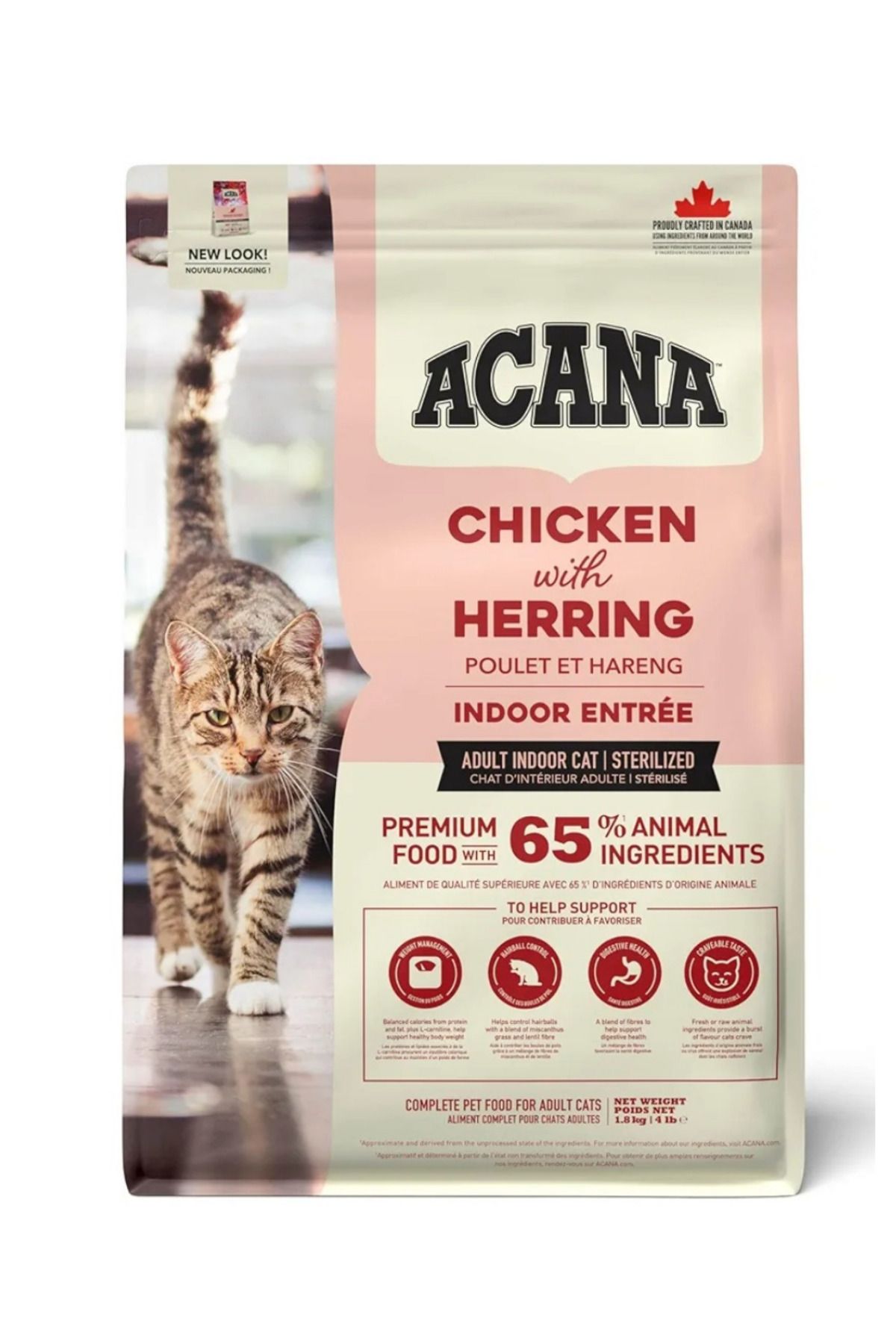 Acana Chicken With Herring Indoor Entree Sterilised Kısırlaştırılmış Kedi Maması 4,5kg