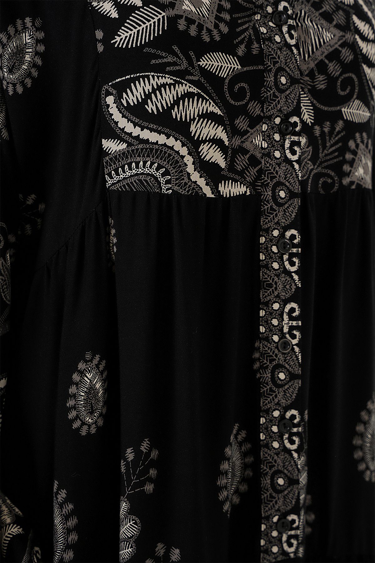 Bigdart-2423 Rochie Hijab cu model autentic - Negru - Alb 1 5