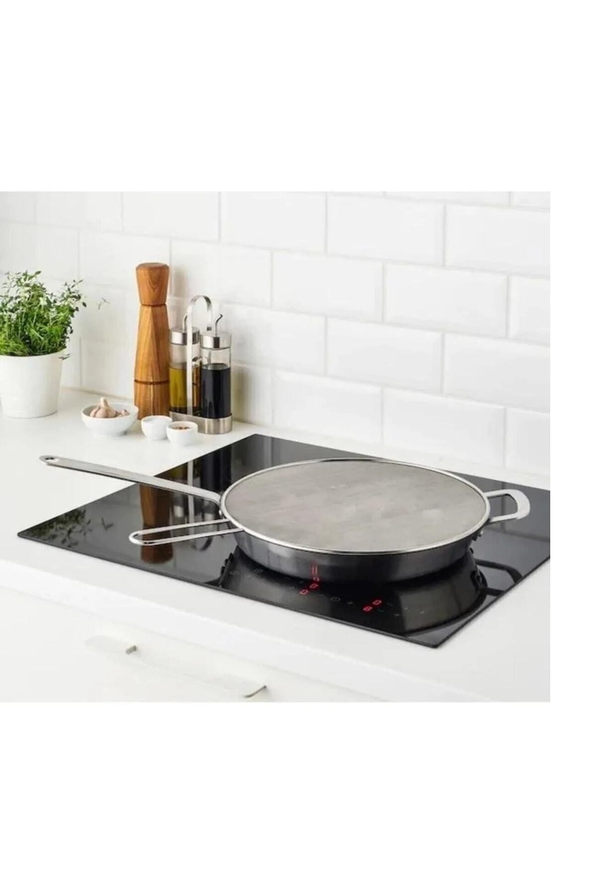 Ayd Kitchen Paslanmaz Çelik Yağ Sıçratmaz Kapak Kızartma Tel Süzgeç 33 Cm
