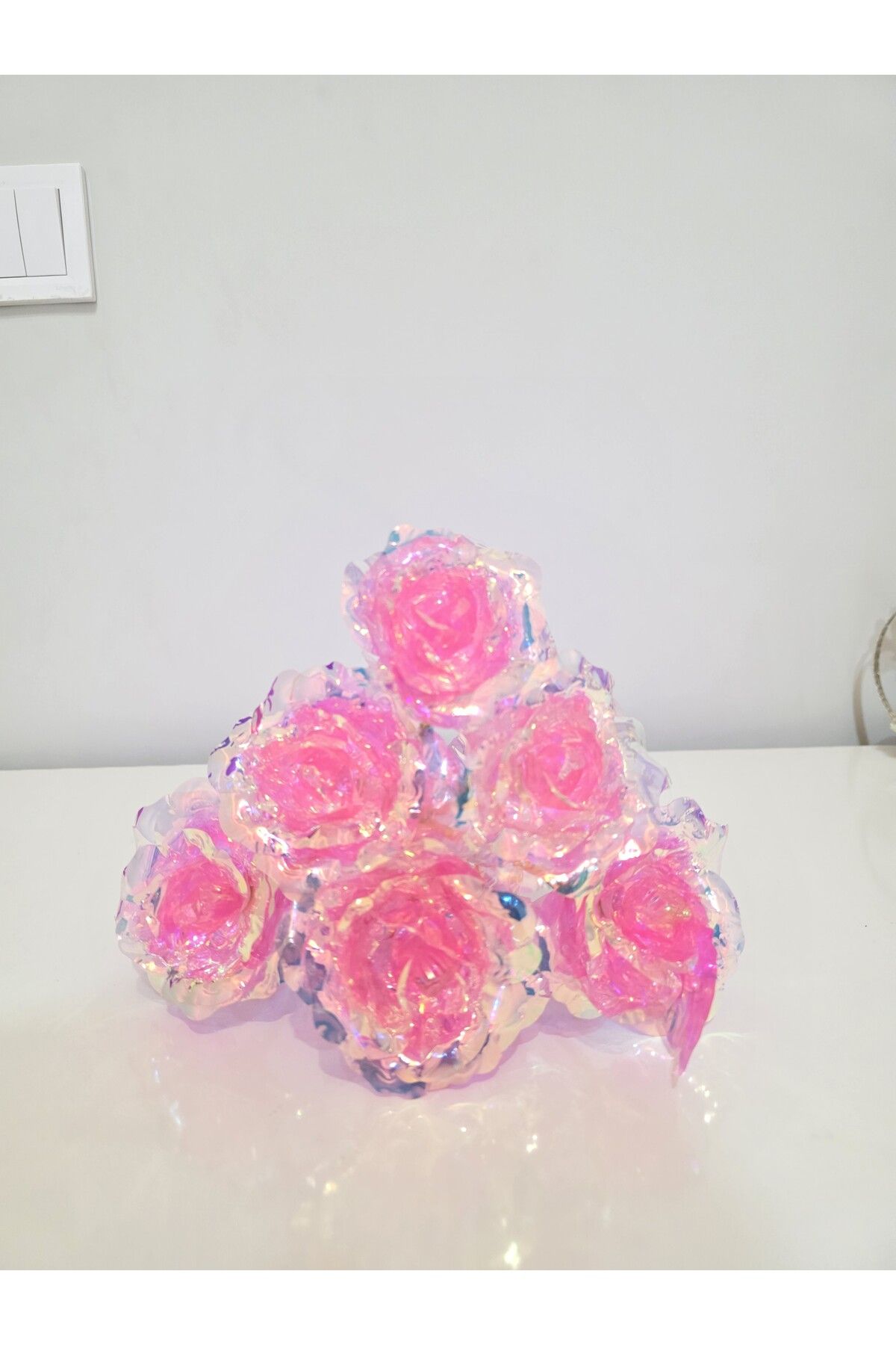 USD HOME 6 lı pembe sonsuzluk çiçeği yapay gül
