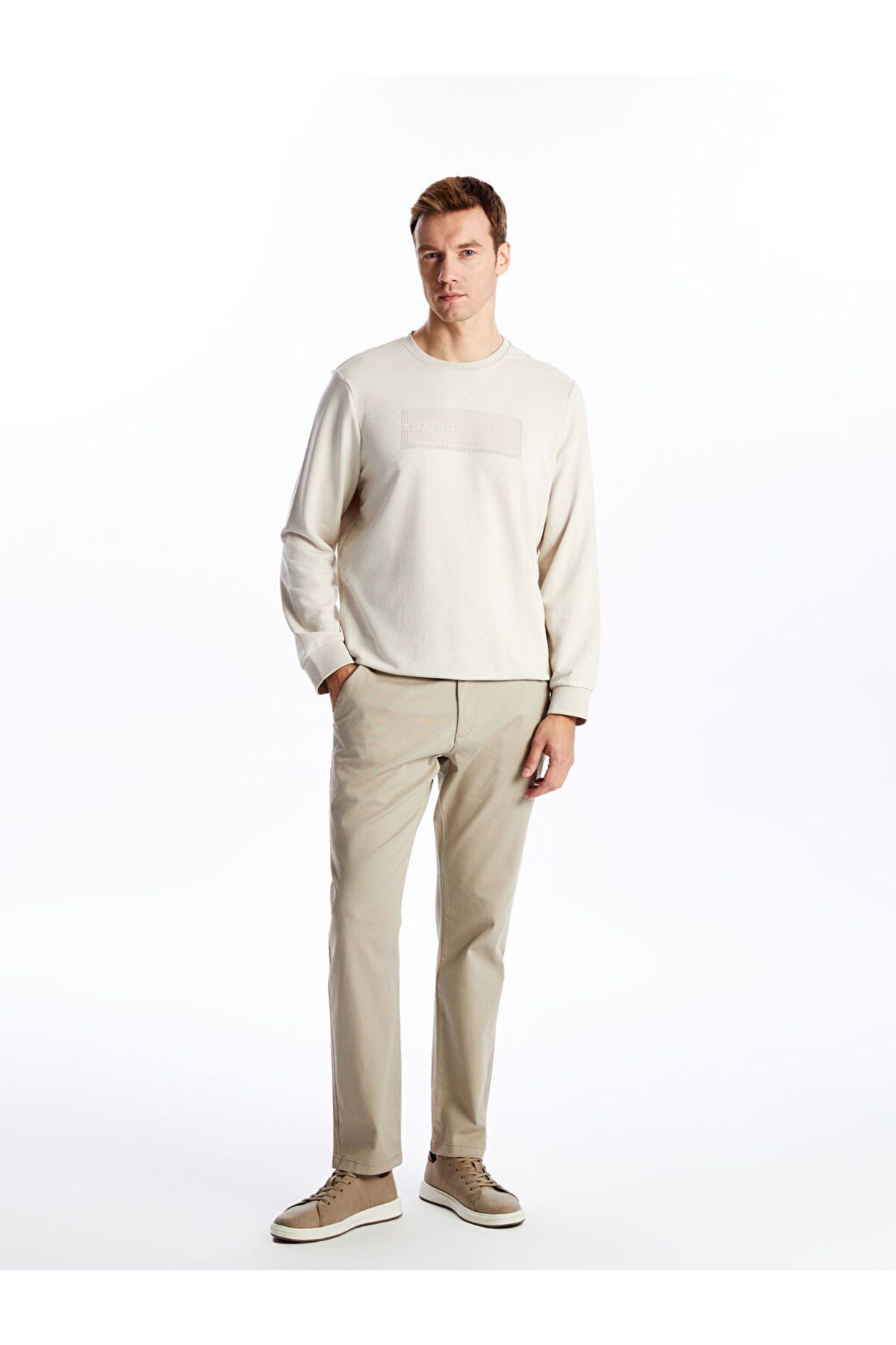 LC Waikiki LCWAIKIKI Classic Bej Standart Kalıp Erkek Chino Pantolon S50564Z8NVY25