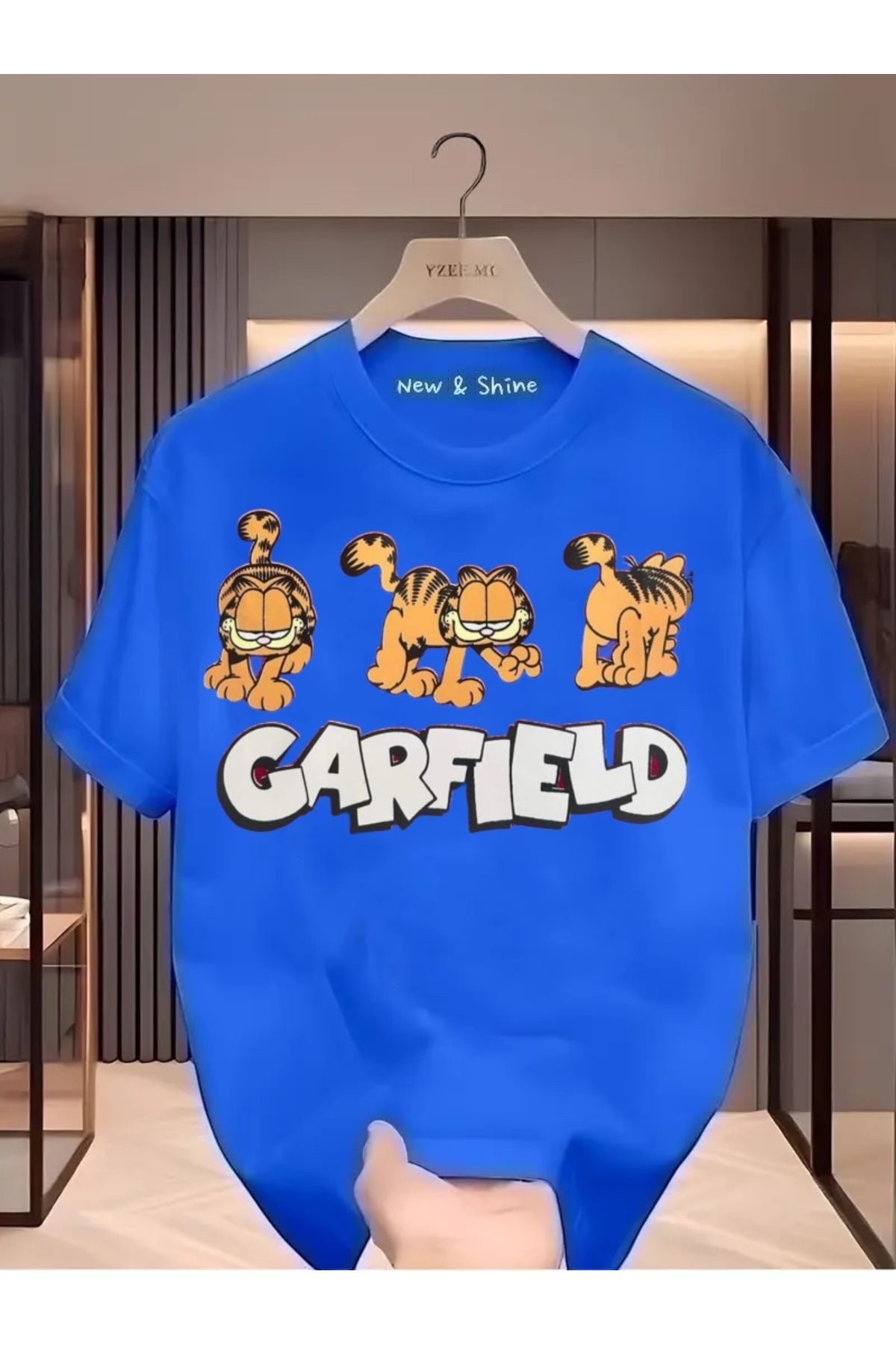 New Shine Garfield Baskılı Oversize T-Shirt