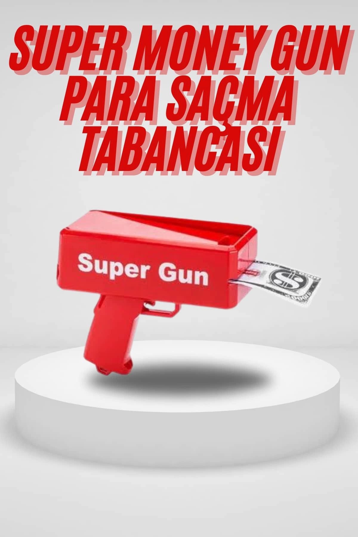 MELFSHOP Para Saçma Tabancası Kırmızı Para Fırlatma Oyuncağı Parti Eğlencesi