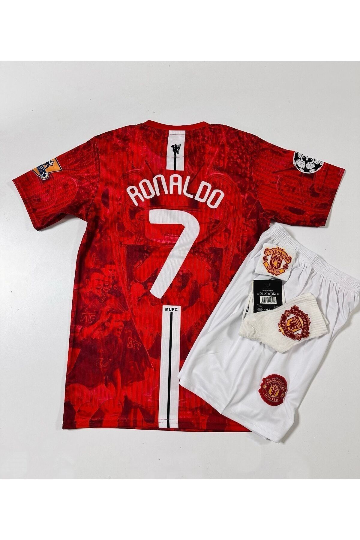 AJAX STAR M.U.n.i.t.e.d. Moskova 2008 Sezonu Cristiano Ronaldo Özel Konsept Çocuk Forması (ARMALI)