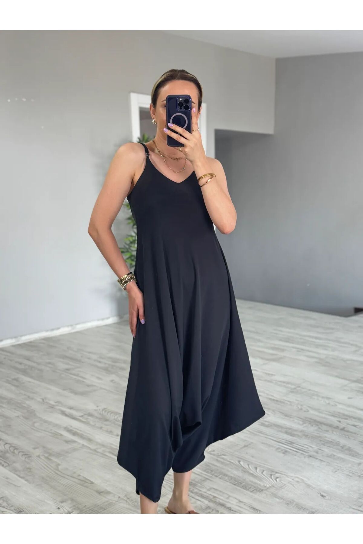 Rouge basıc AYARLANABİLİR ASKILI ŞALVAR TULUM