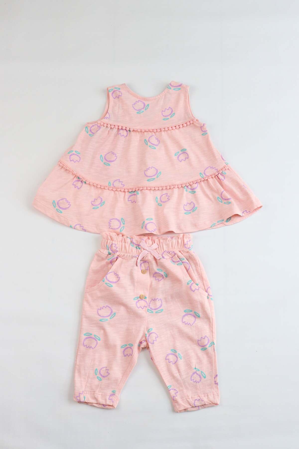 Pijamella Kız Bebek Tunik Model Alt-Üst Takım