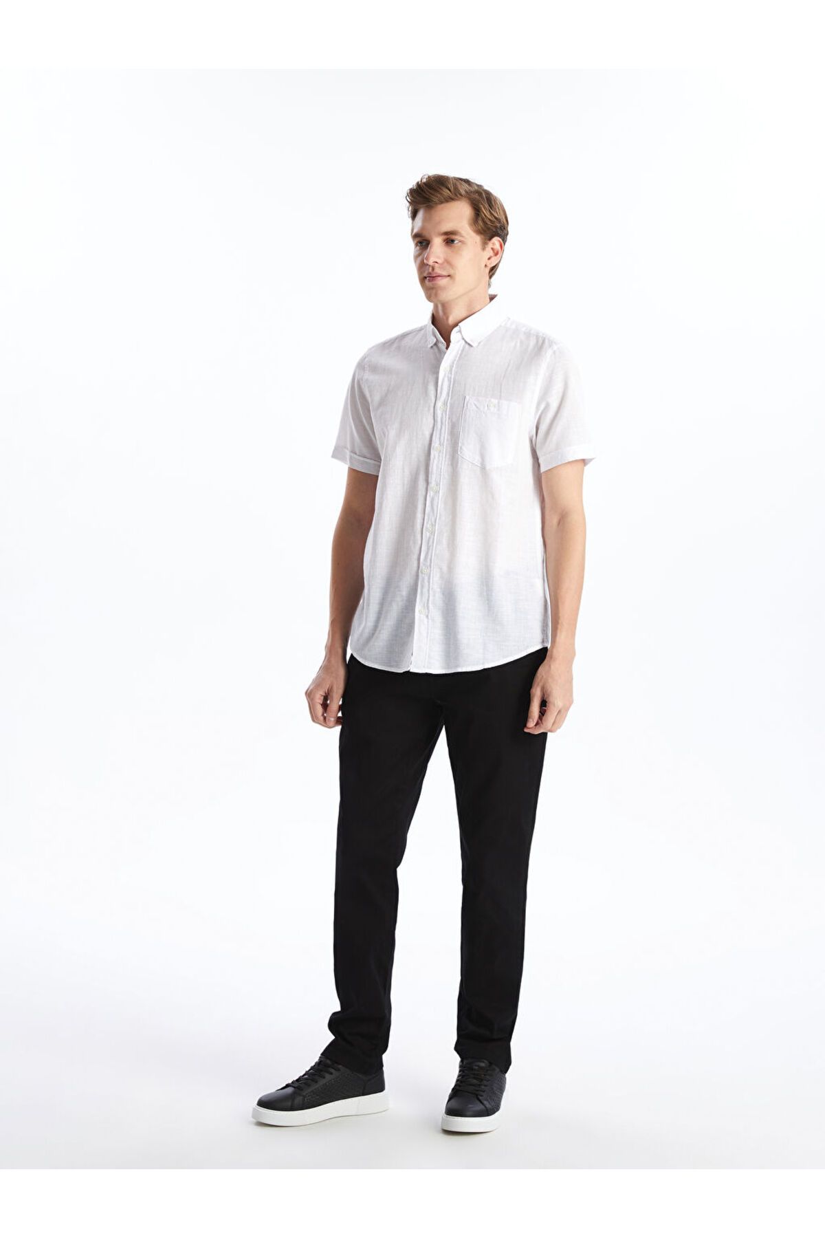 LC Waikiki LCWAIKIKI Classic Siyah Standart Kalıp Erkek Chino Pantolon S50564Z8NVY25