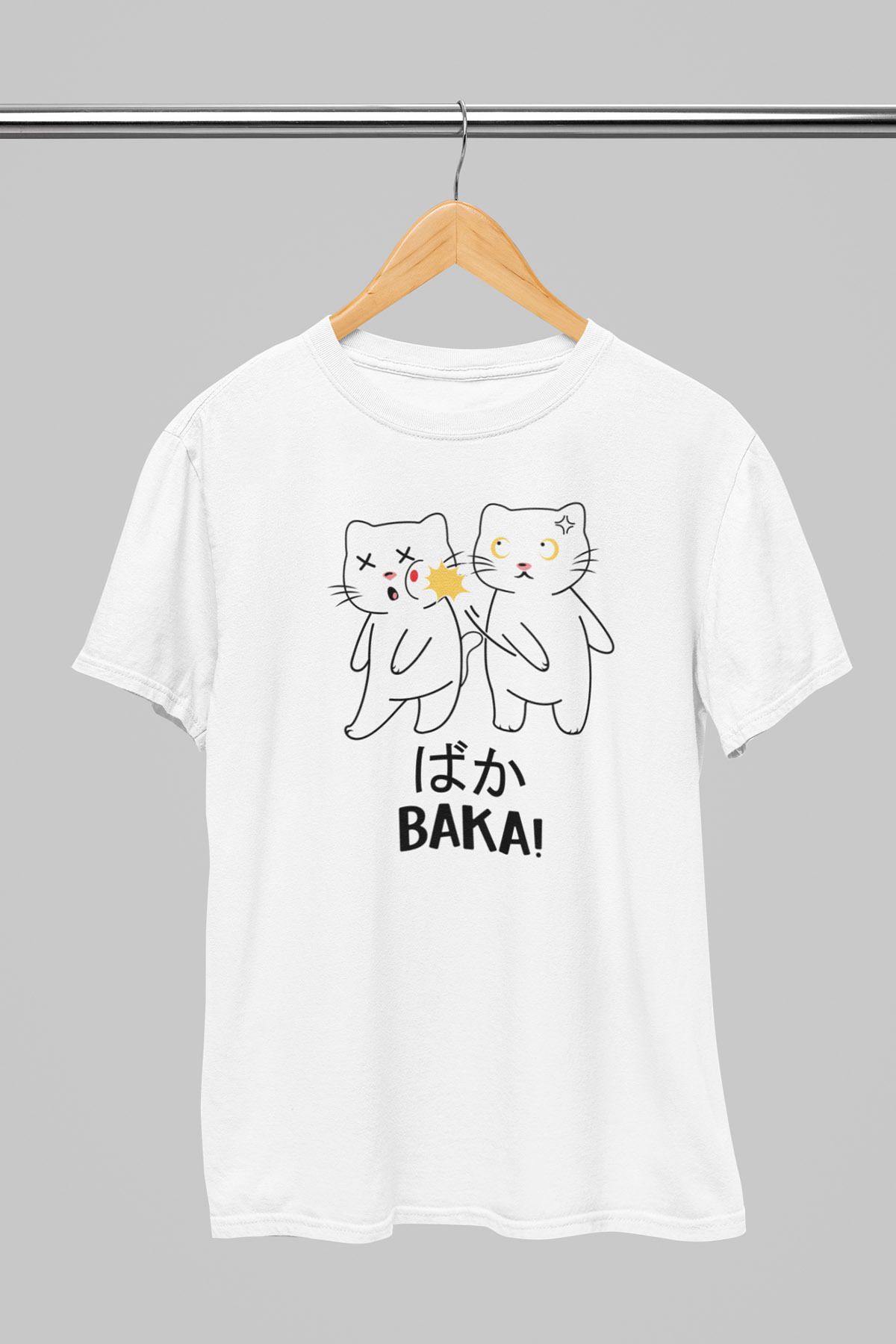 giftkonsept Baka Anime Hediyelik %100 Pamuklu Regular Beyaz Tişört