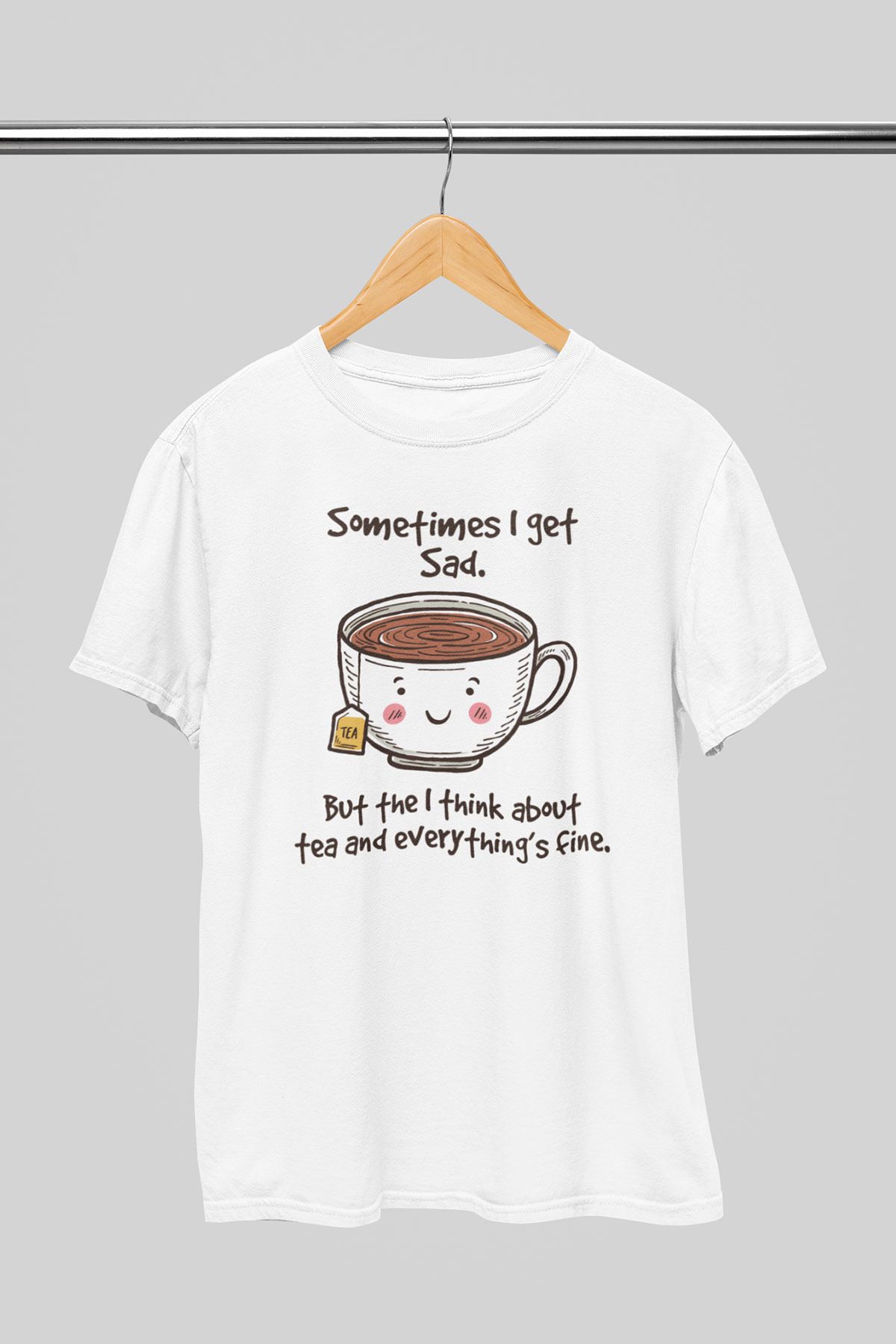 giftkonsept Some Times I Get Sad Komik Hediyelik %100 Pamuklu Regular Beyaz Tişört