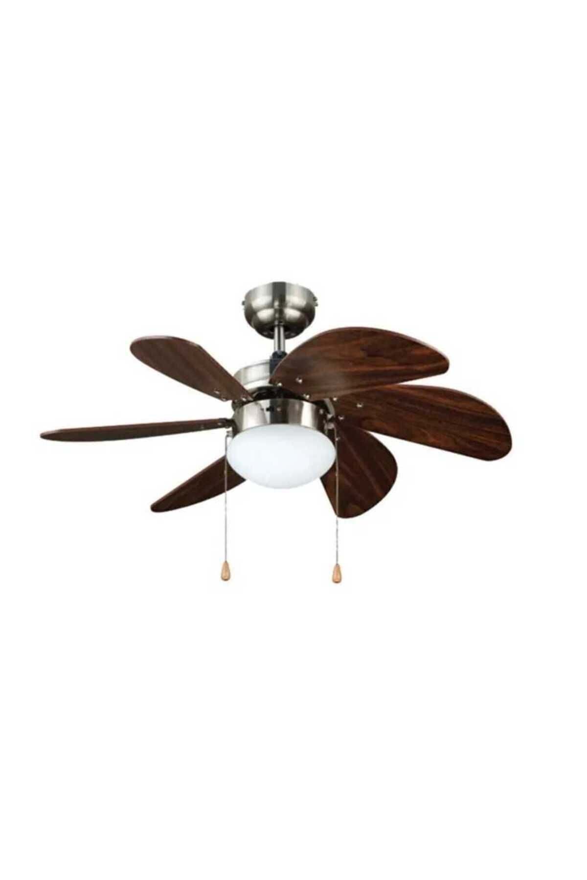 Vanti 60 Watt Ahşap Kanatlı Avizeli Tavan Vantilatörü